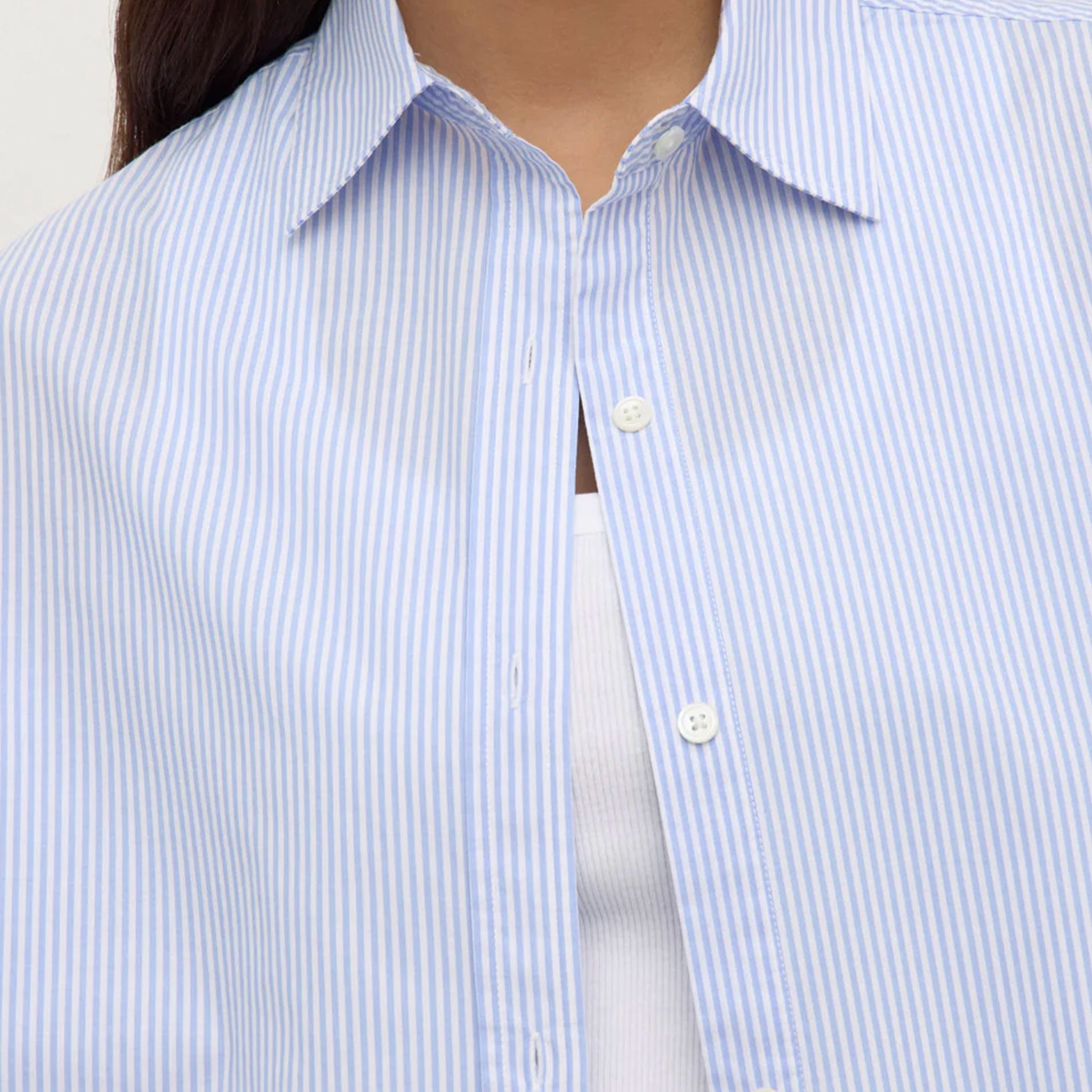 Assembly Label Avoca Long Sleeve Shirt - Blue & White Stripe