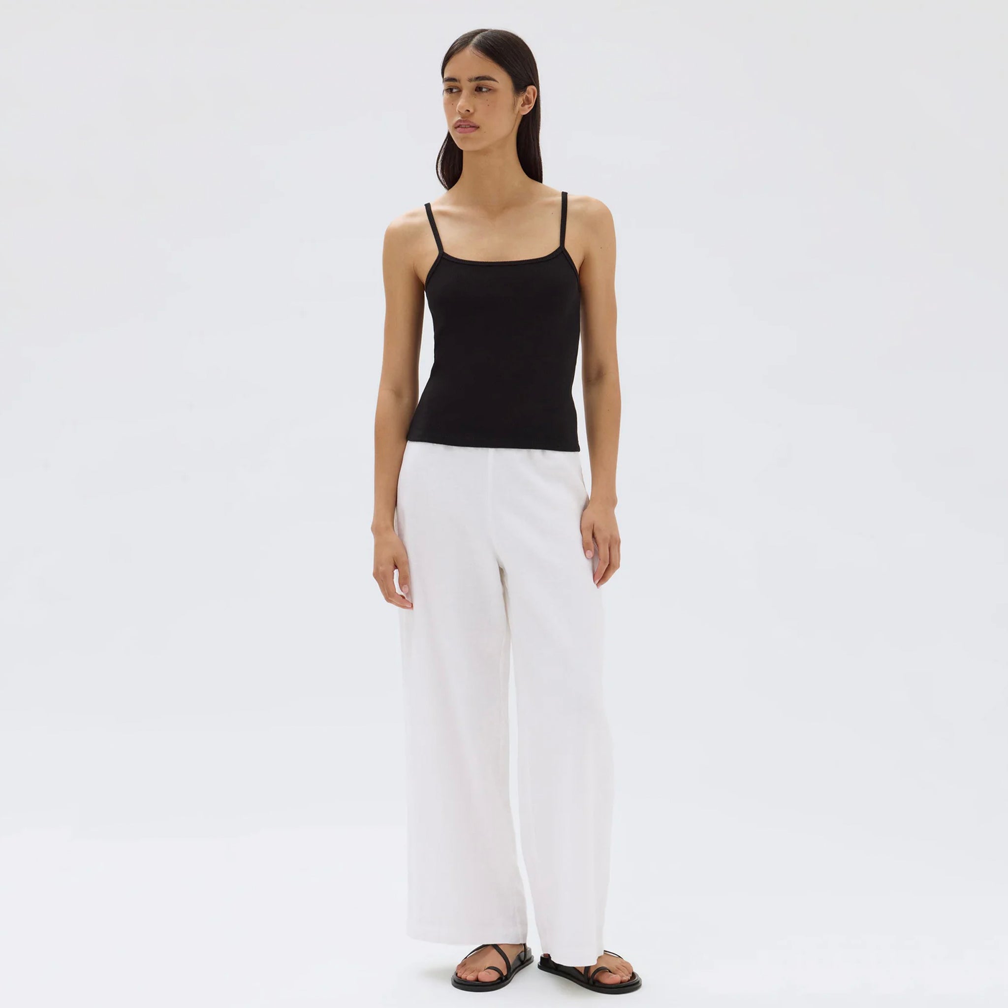 Assembly Label Baylee Rib Tank - Black