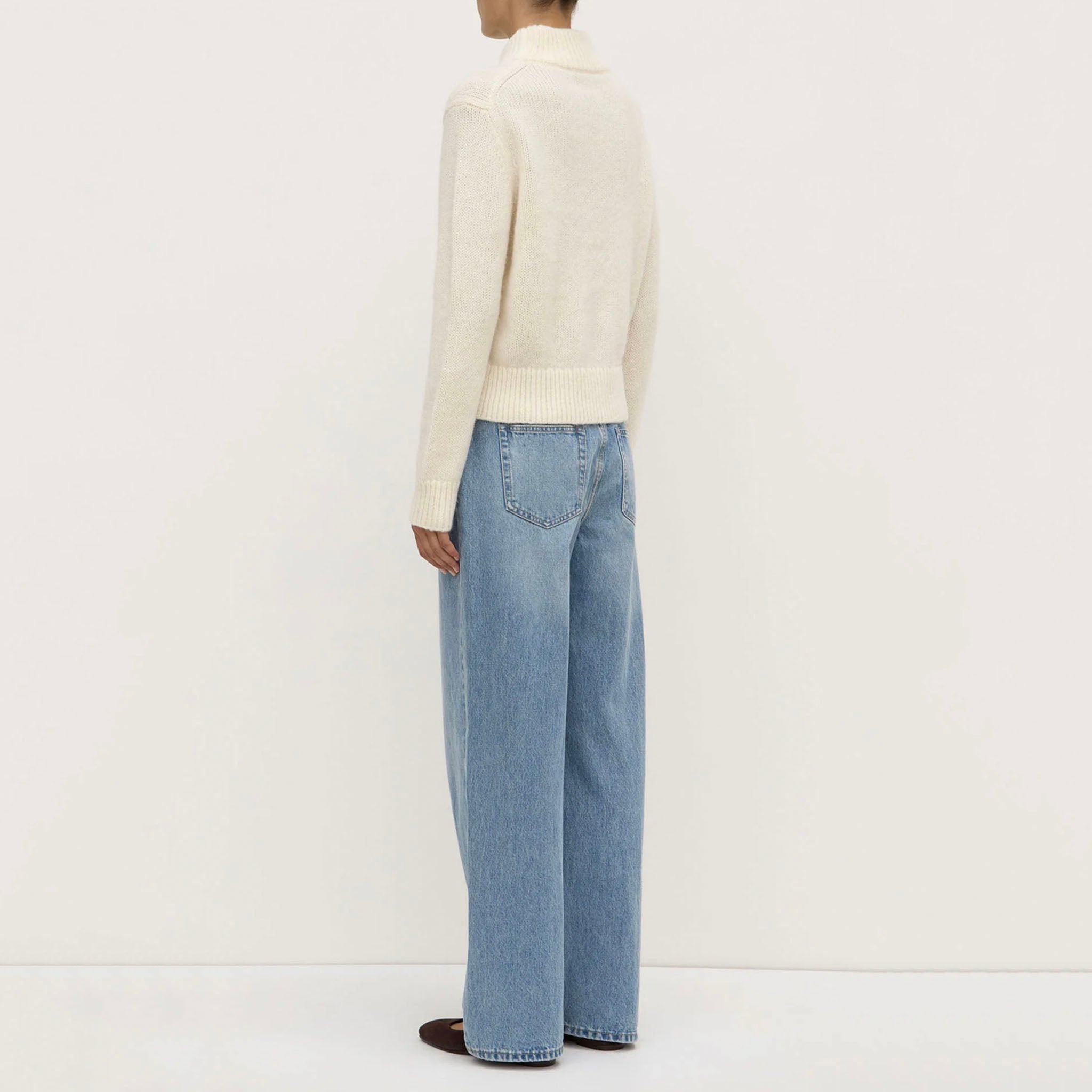 Assembly Label Cosette Alpaca Wool Blend Knit Sweater - Cream
