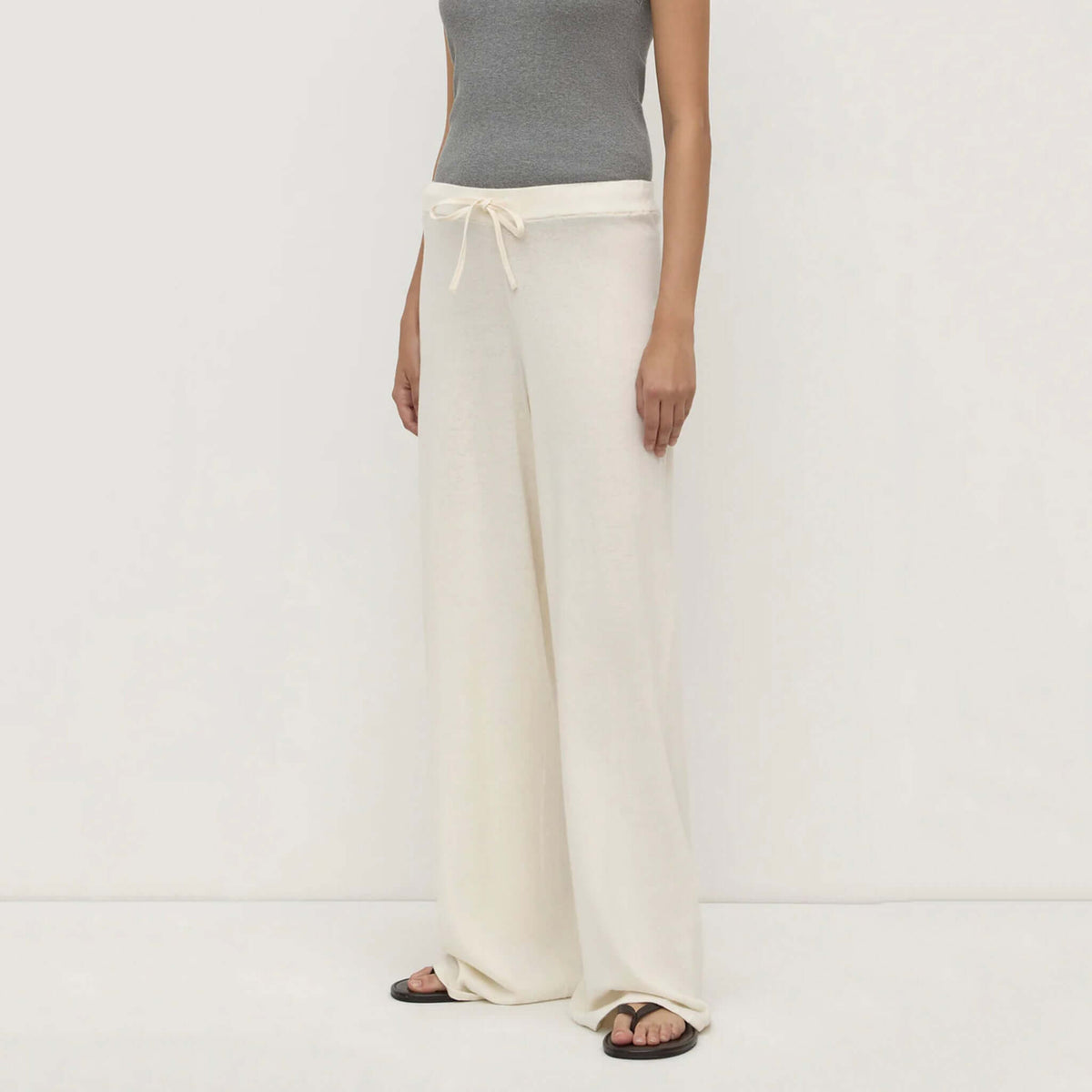 Assembly Label Pants Assembly Label Cotton Cashmere Lounge Pants - Cream | Tea Pea