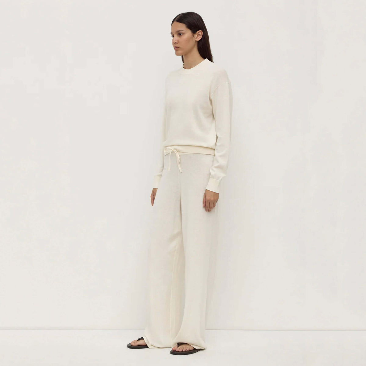 Assembly Label Pants Assembly Label Cotton Cashmere Lounge Pants - Cream | Tea Pea