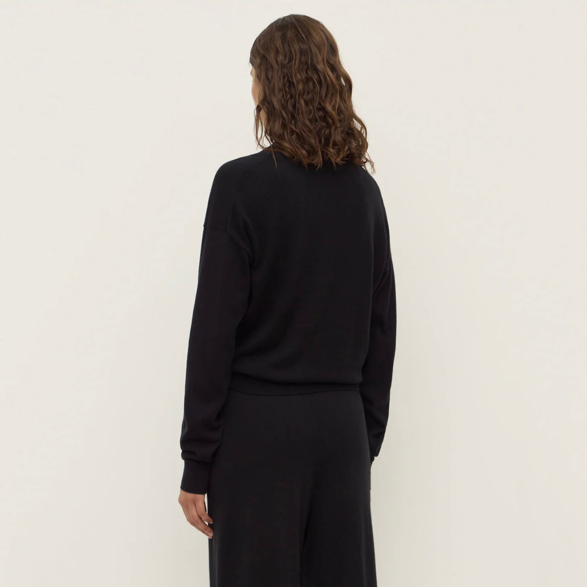 Assembly Label Cotton & Cashmere Lounge Sweater - Black