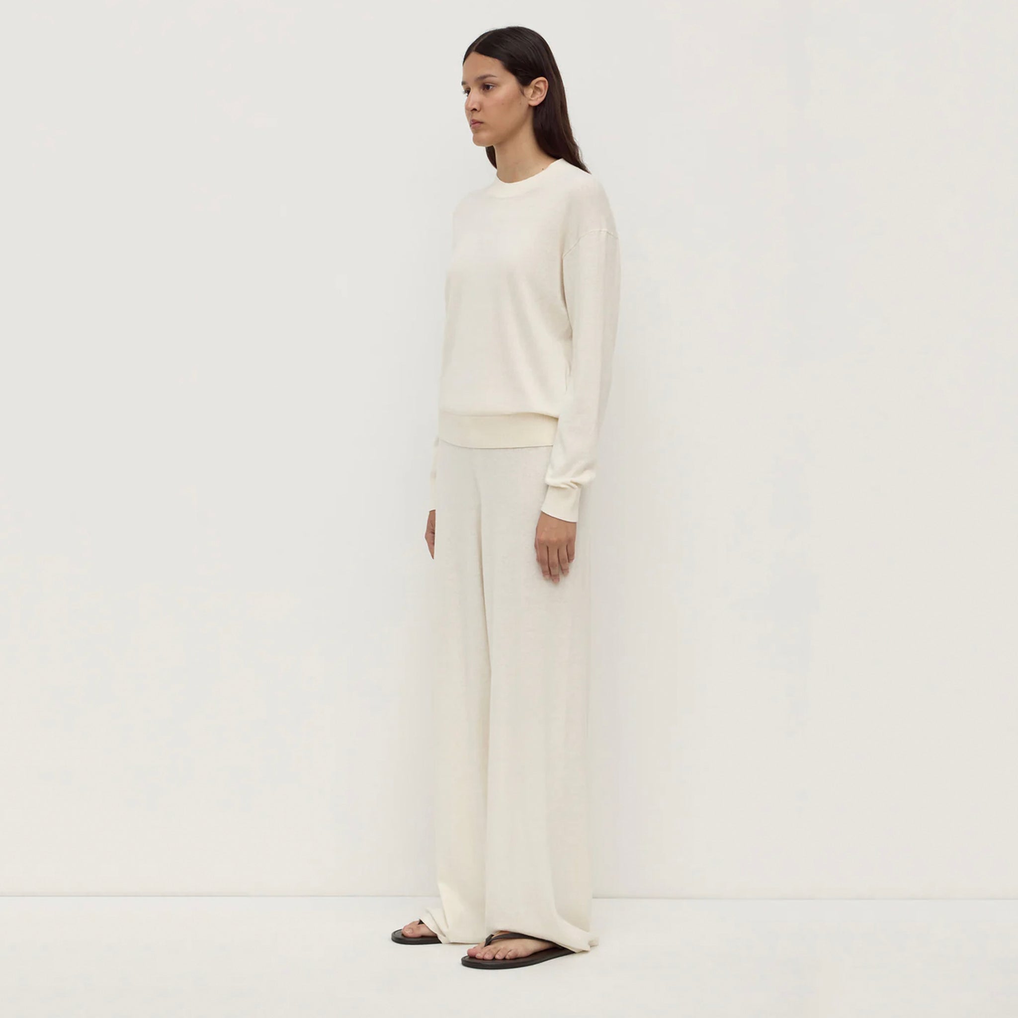 Assembly Label Cotton & Cashmere Lounge Sweater - Cream
