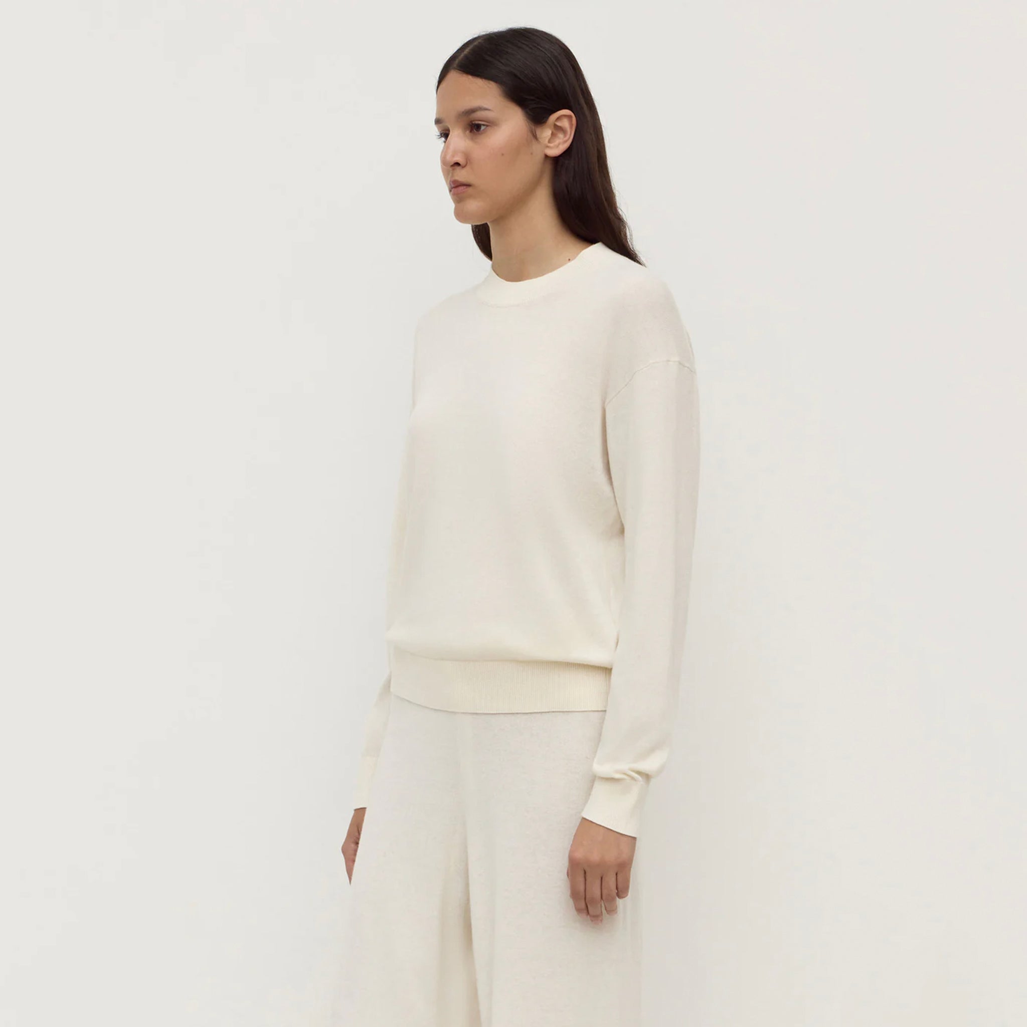 Assembly Label Cotton & Cashmere Lounge Sweater - Cream