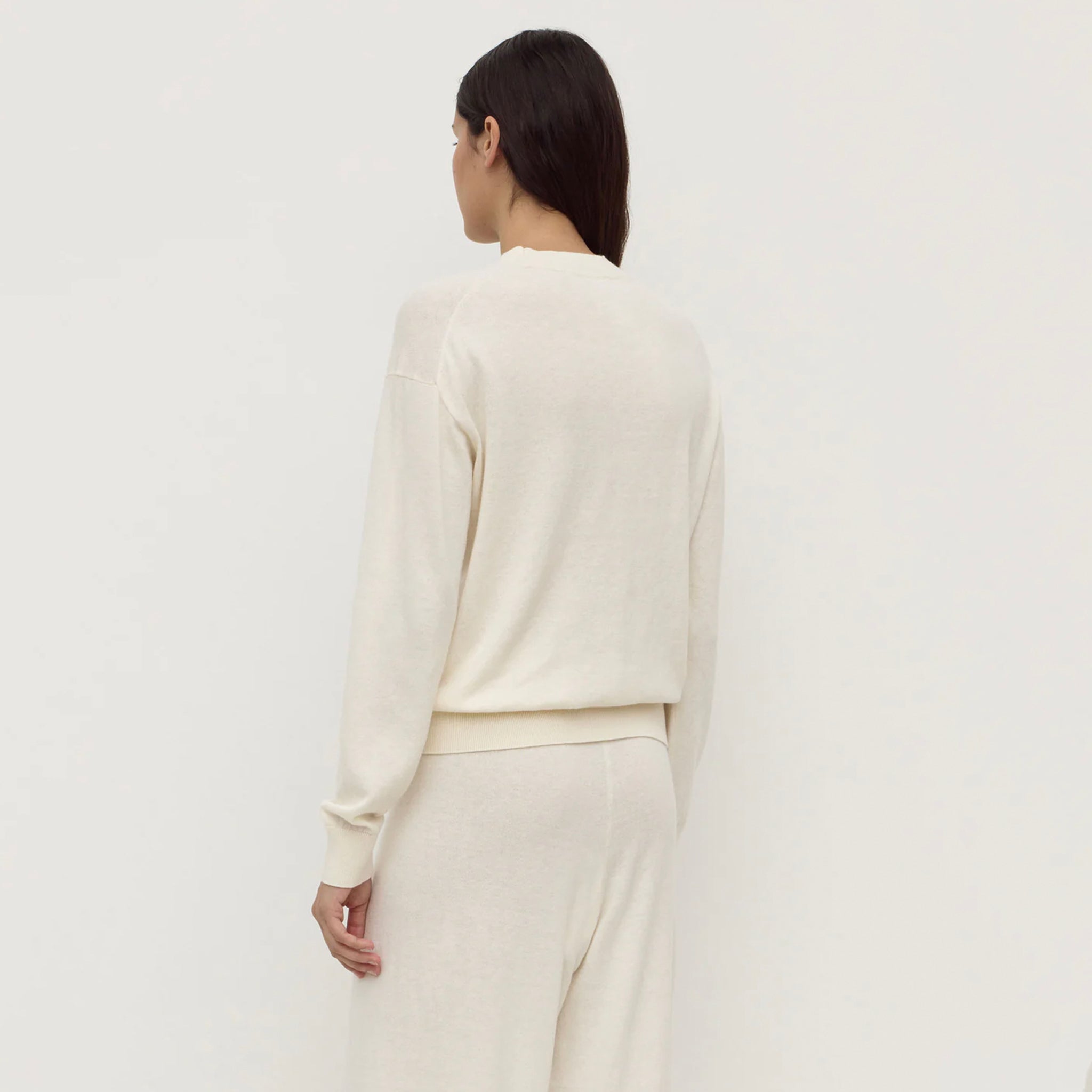 Assembly Label Cotton & Cashmere Lounge Sweater - Cream