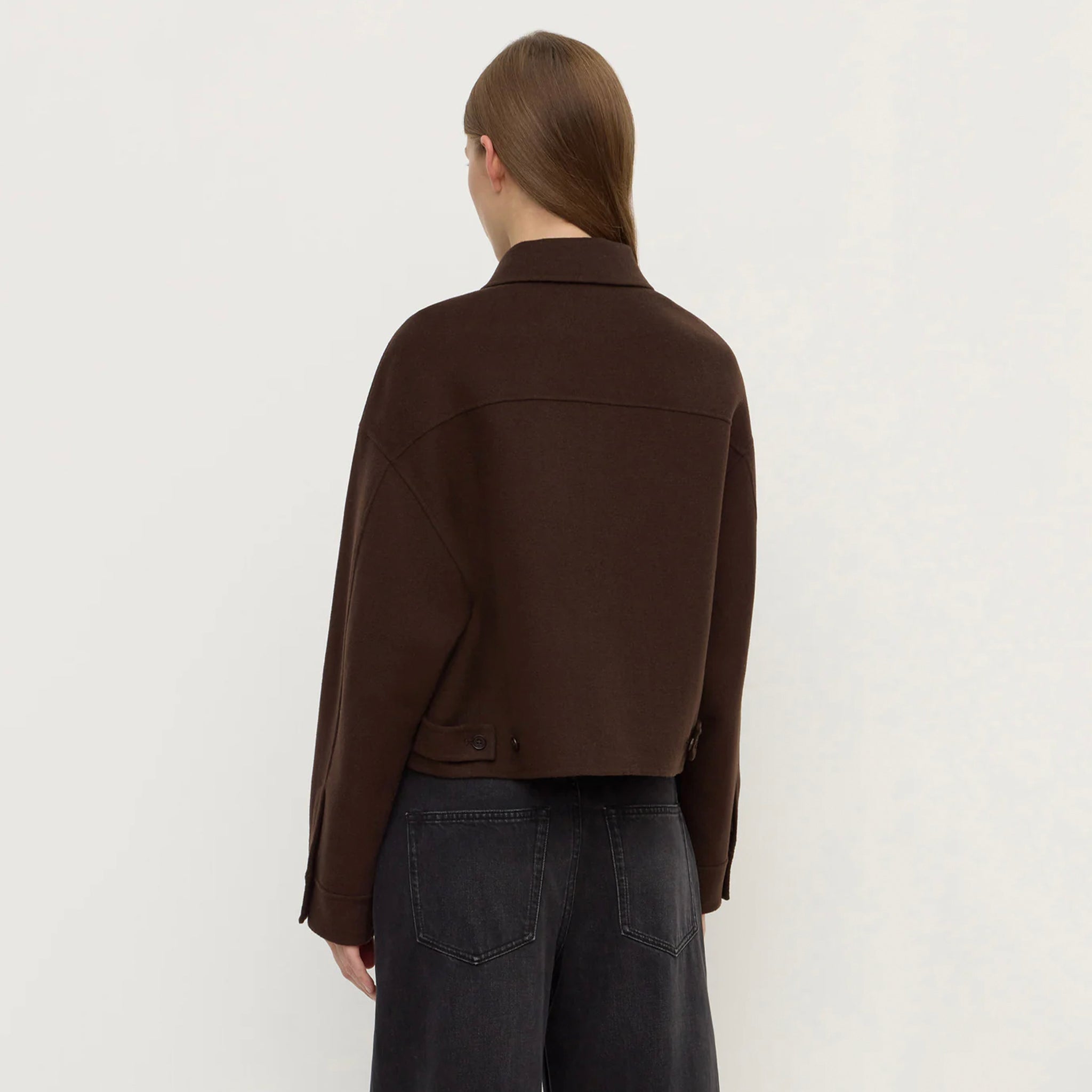 Assembly Label Dallas Wool Jacket -  Dark Choc