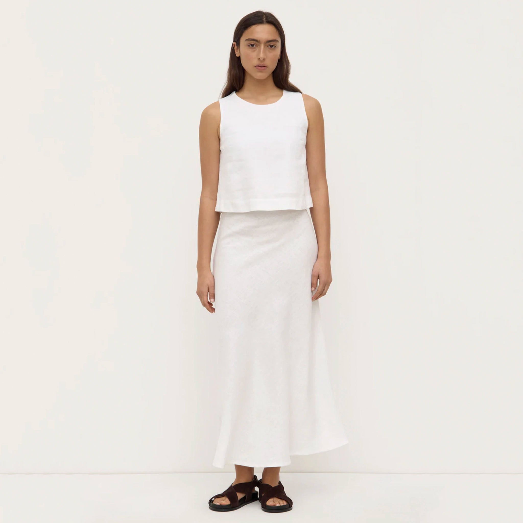 Assembly Label Estelle Linen Top - White