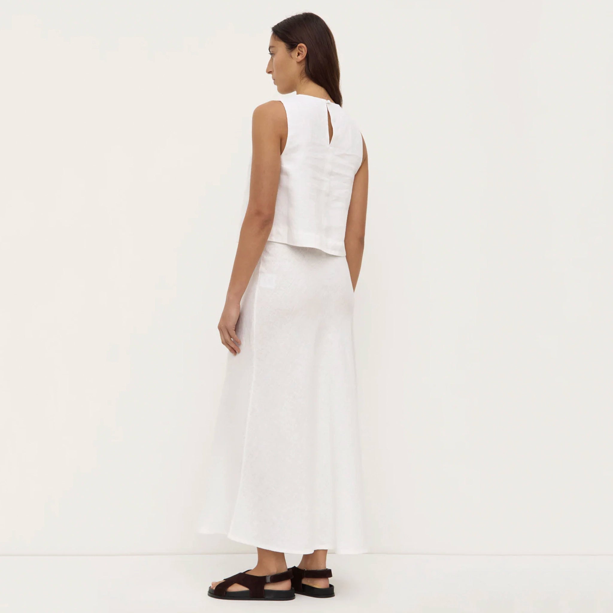 Assembly Label Estelle Linen Top - White