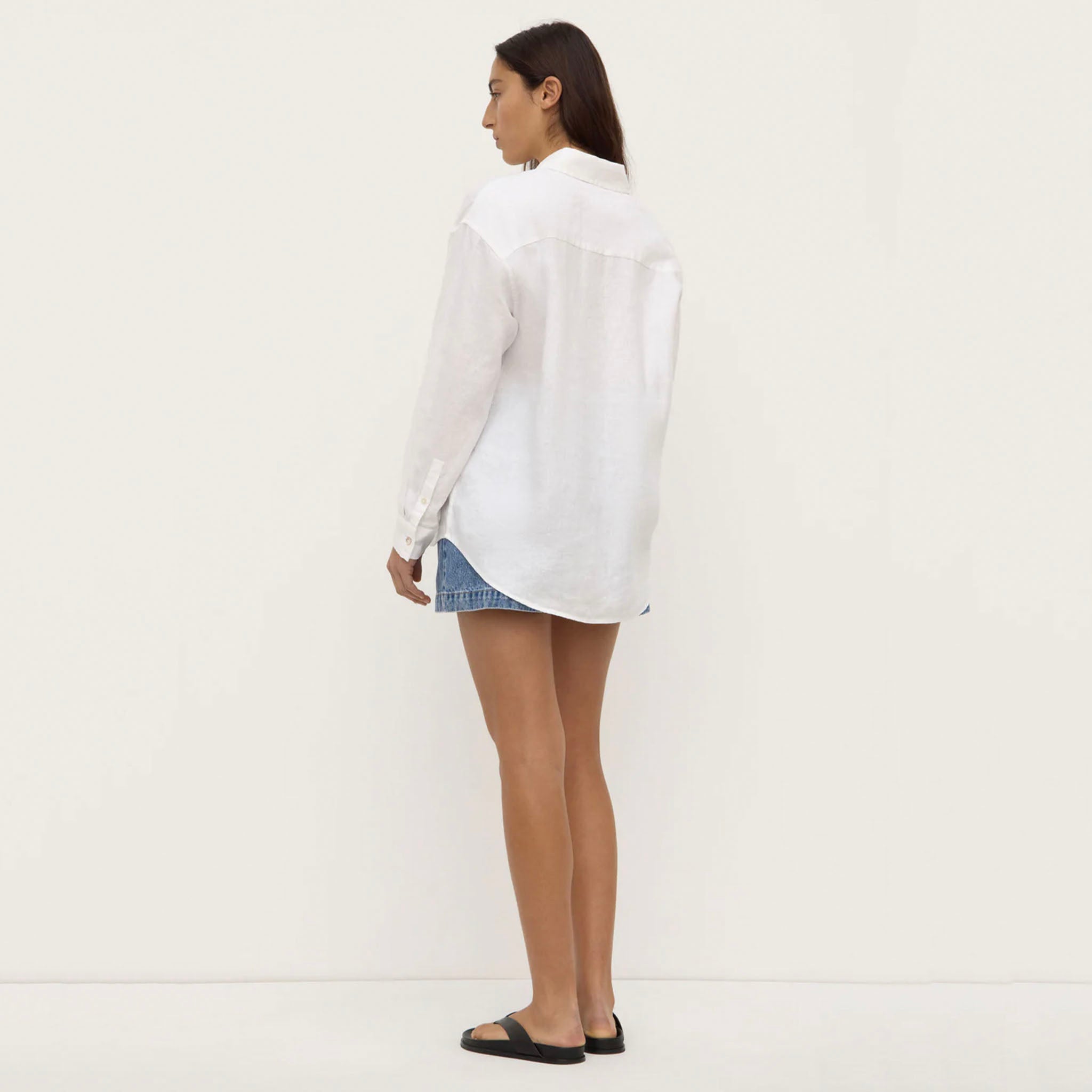 Assembly Label Everyday Linen Long Sleeve Shirt - White