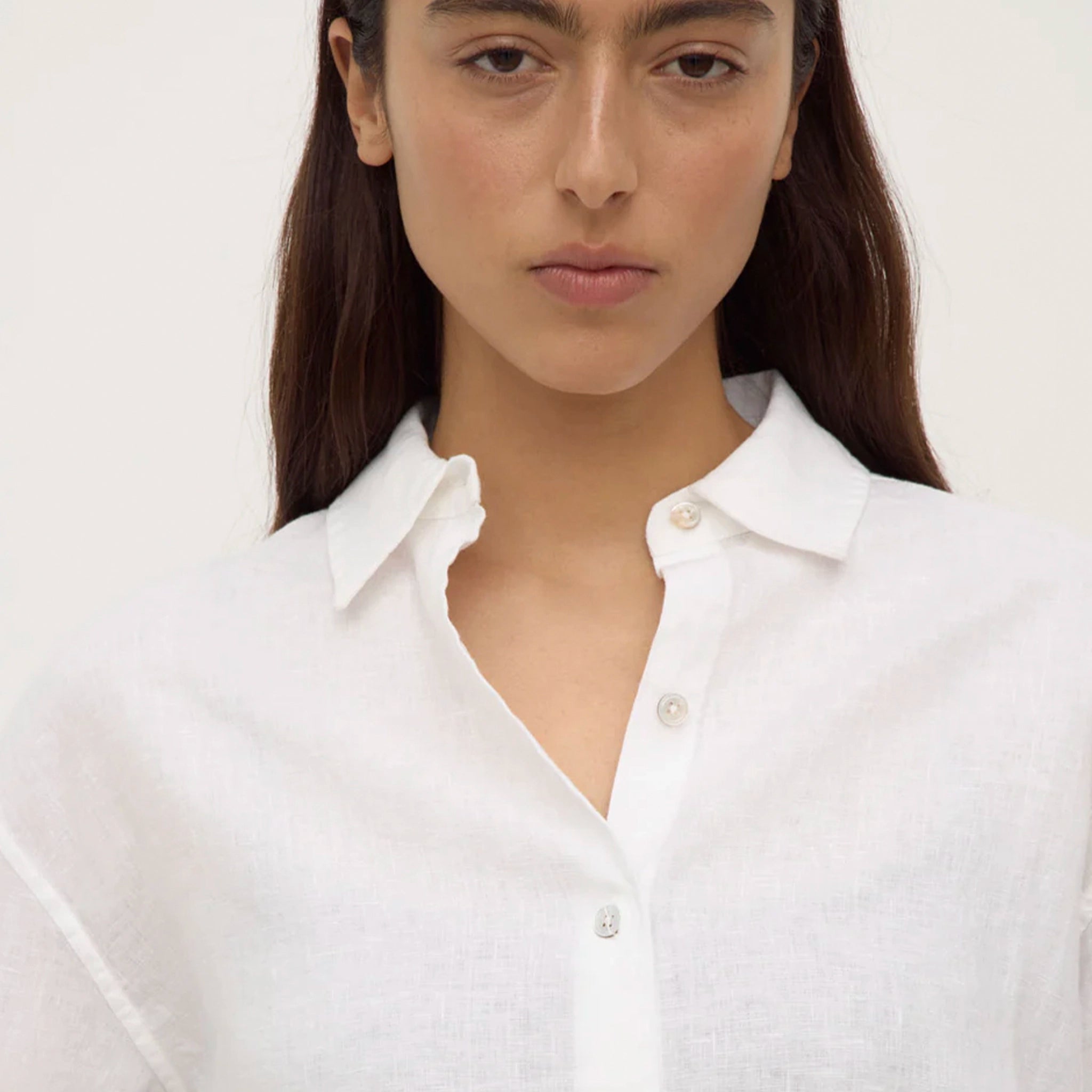 Assembly Label Everyday Linen Long Sleeve Shirt - White