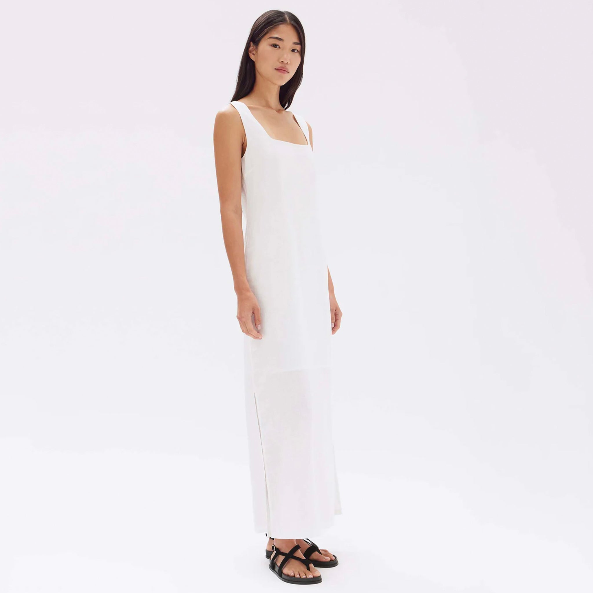 Assembly Label Georgina Linen Maxi Dress - White