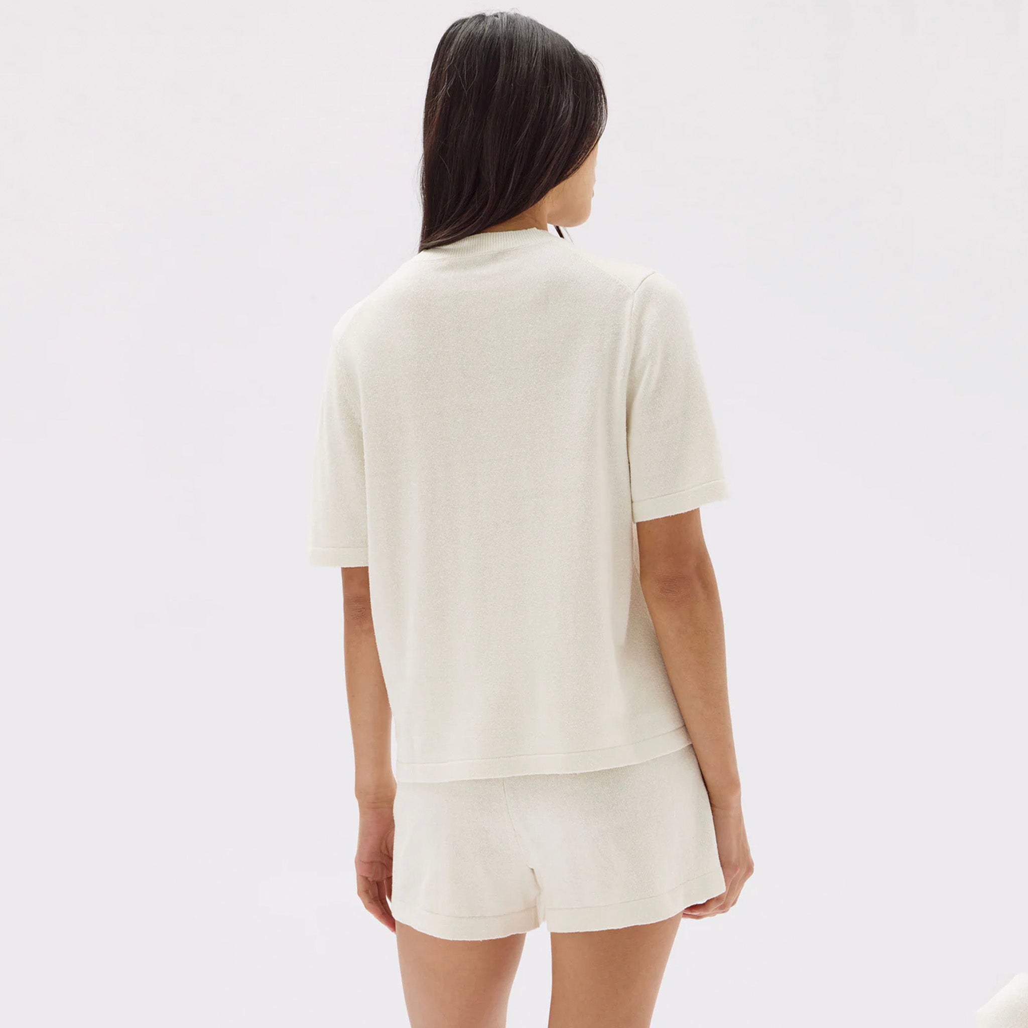 Assembly Label June Silk Knit Shorts - Cream