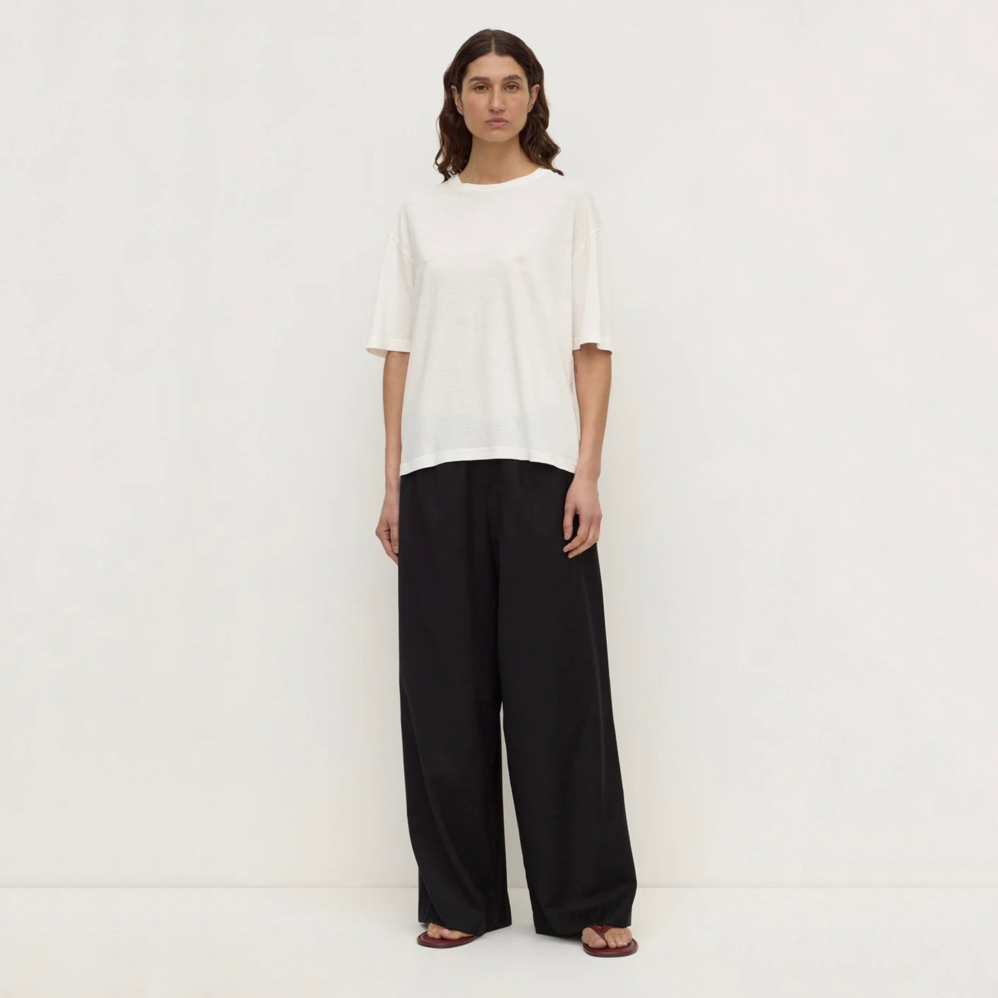 Assembly Label Kira Cotton Hemp Tee - Antique White