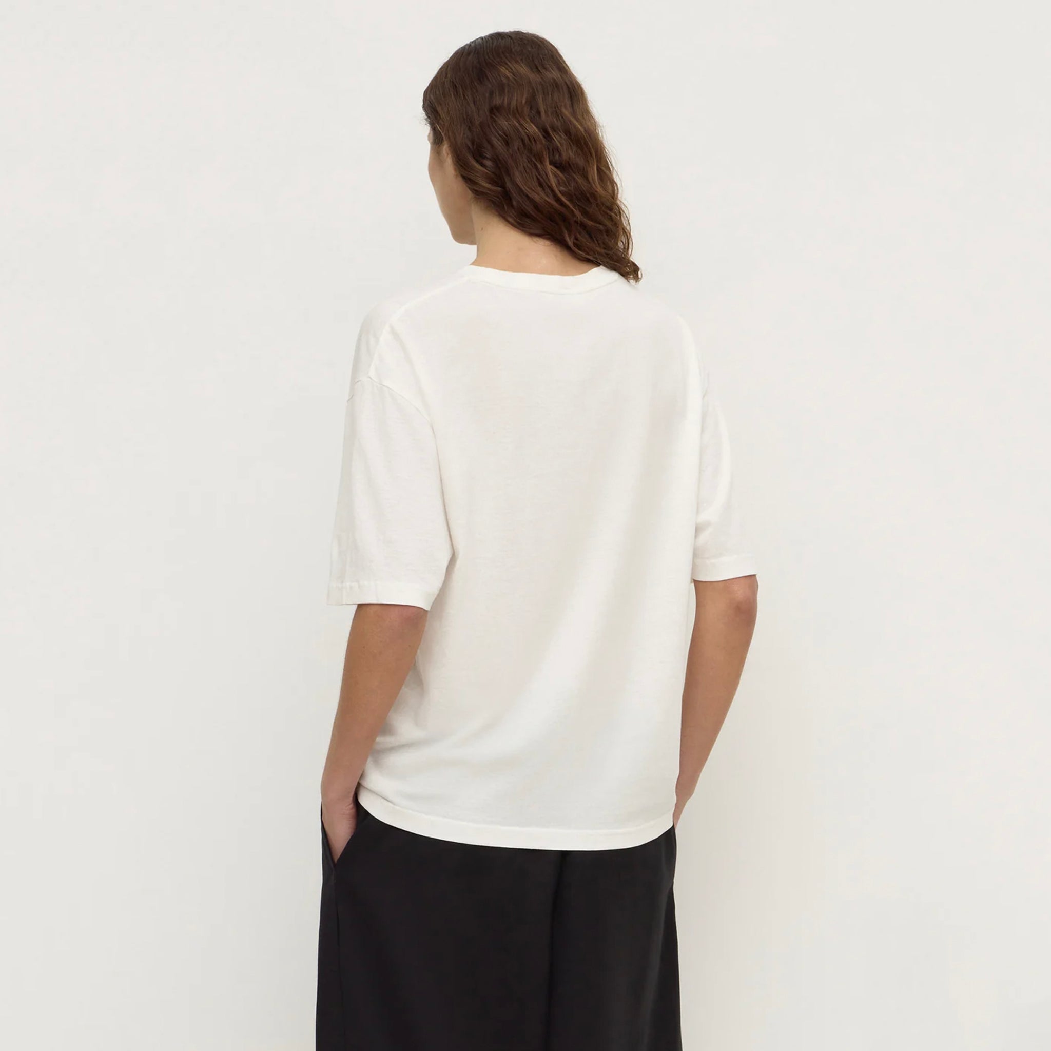 Assembly Label Kira Cotton Hemp Tee - Antique White