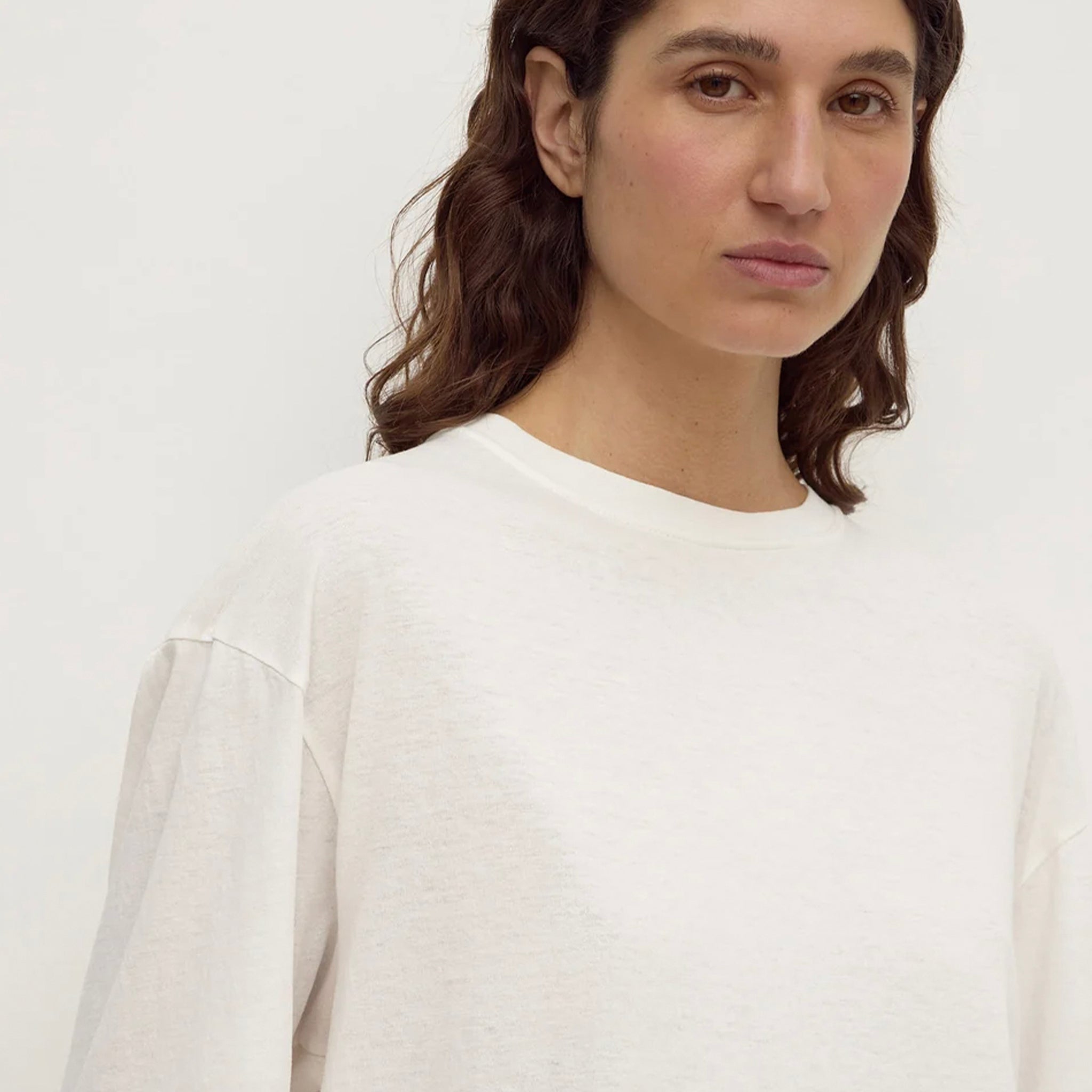 Assembly Label Kira Cotton Hemp Tee - Antique White