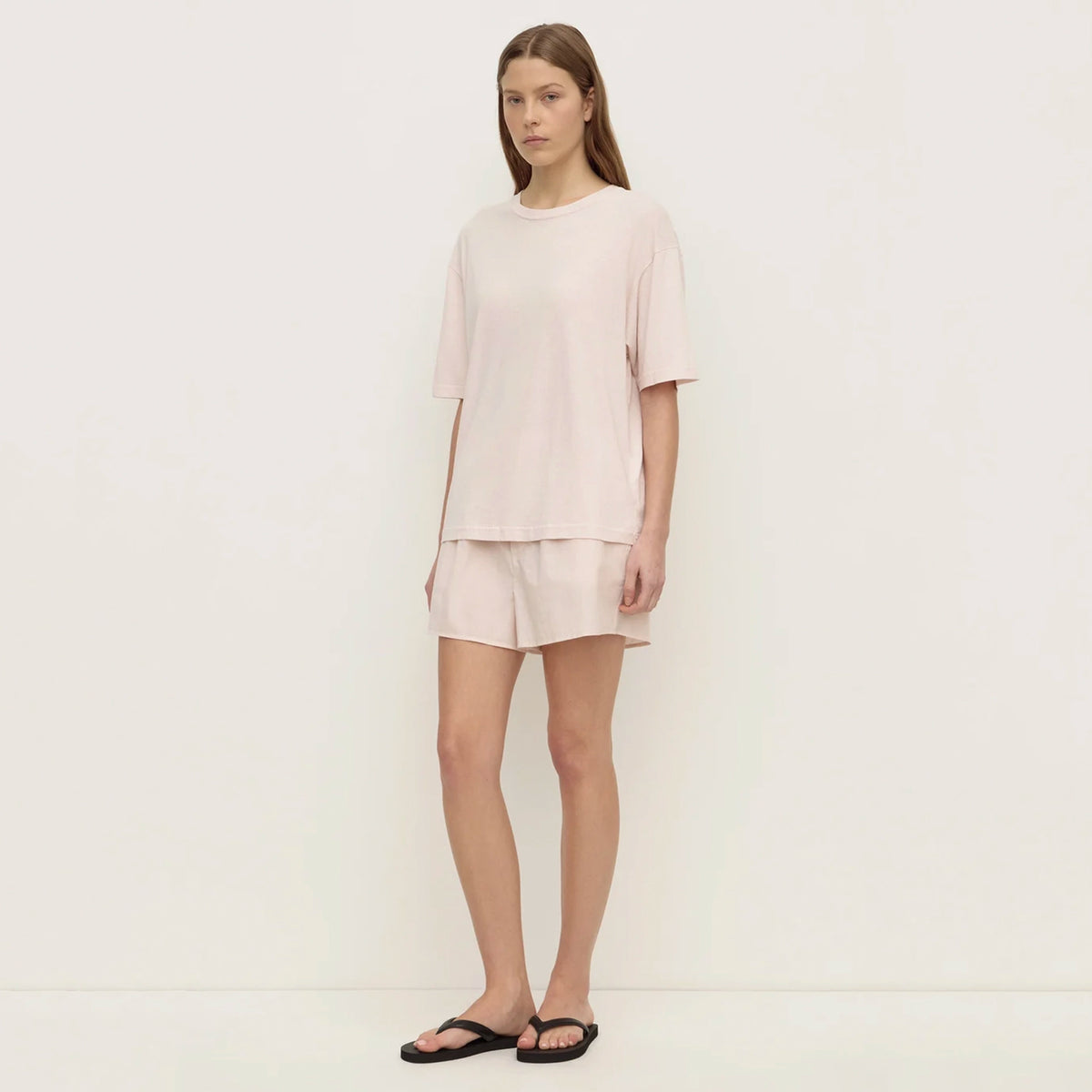 Assembly Label Kira Cotton Hemp Tee - Soft Rose