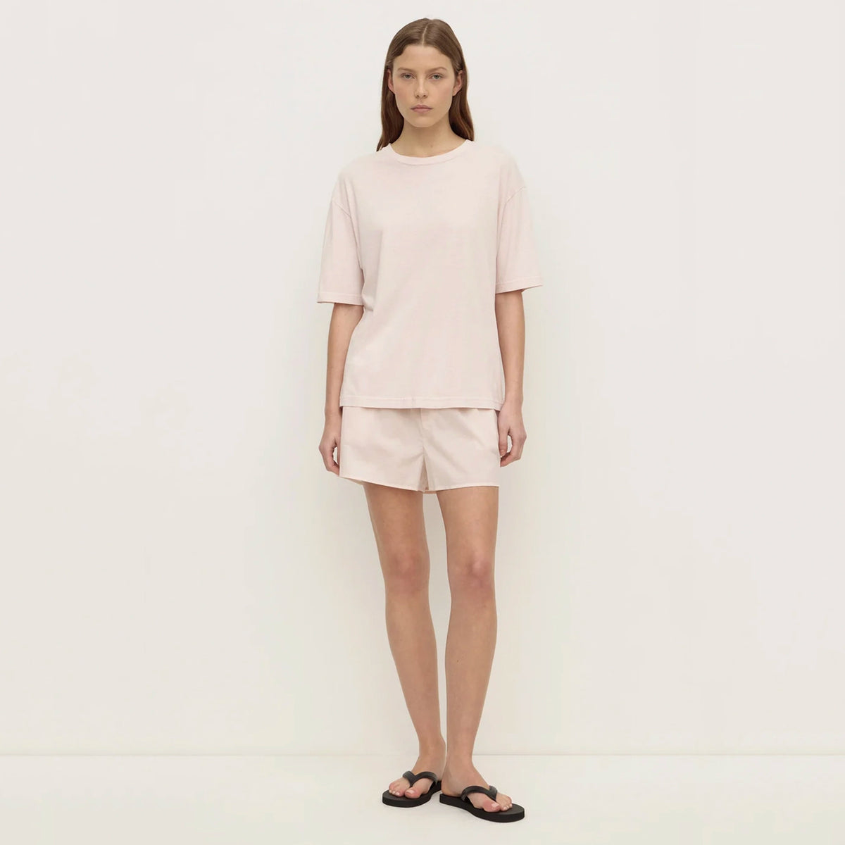 Assembly Label Kira Cotton Hemp Tee - Soft Rose