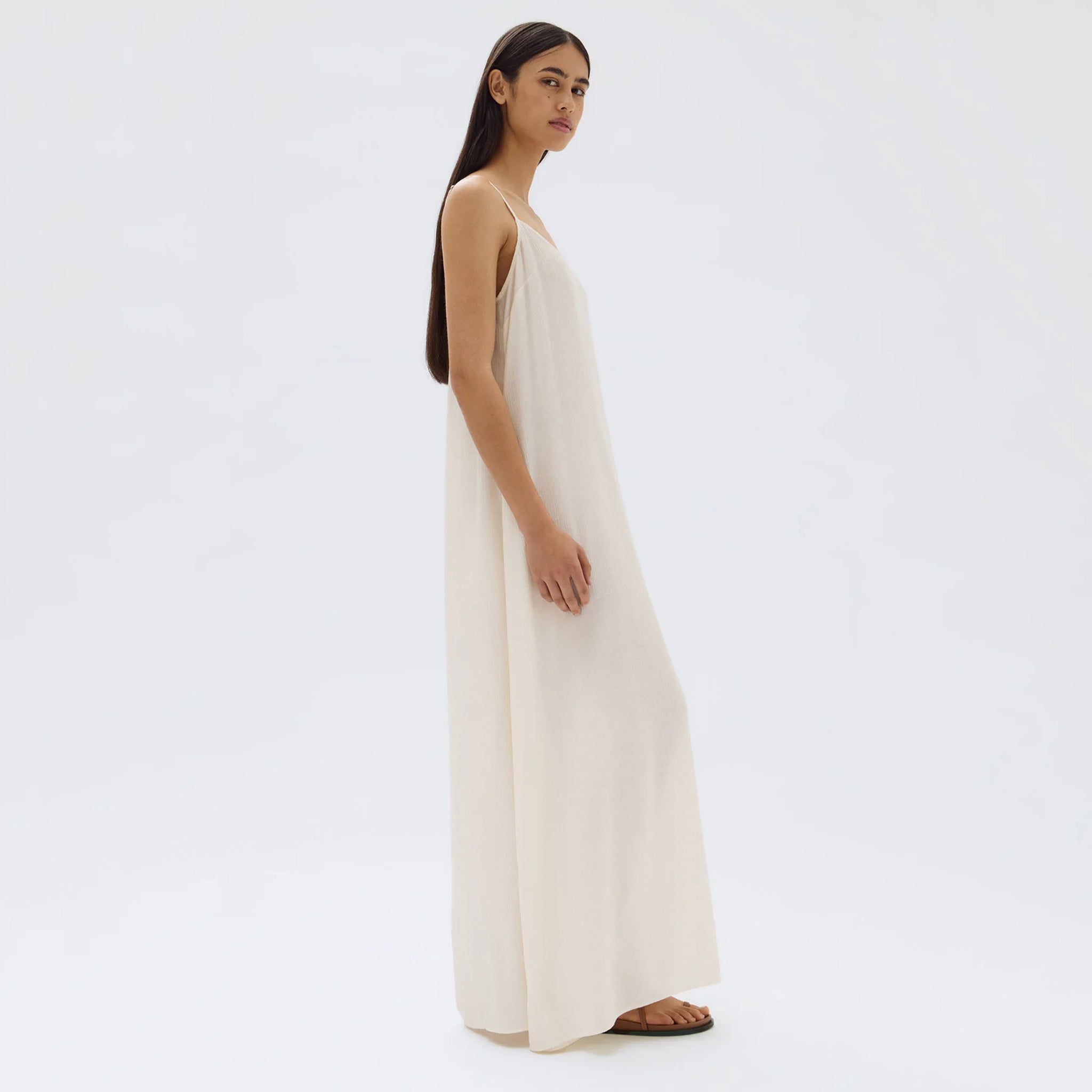 Assembly Label Lani Crinkle Maxi Dress - Stone