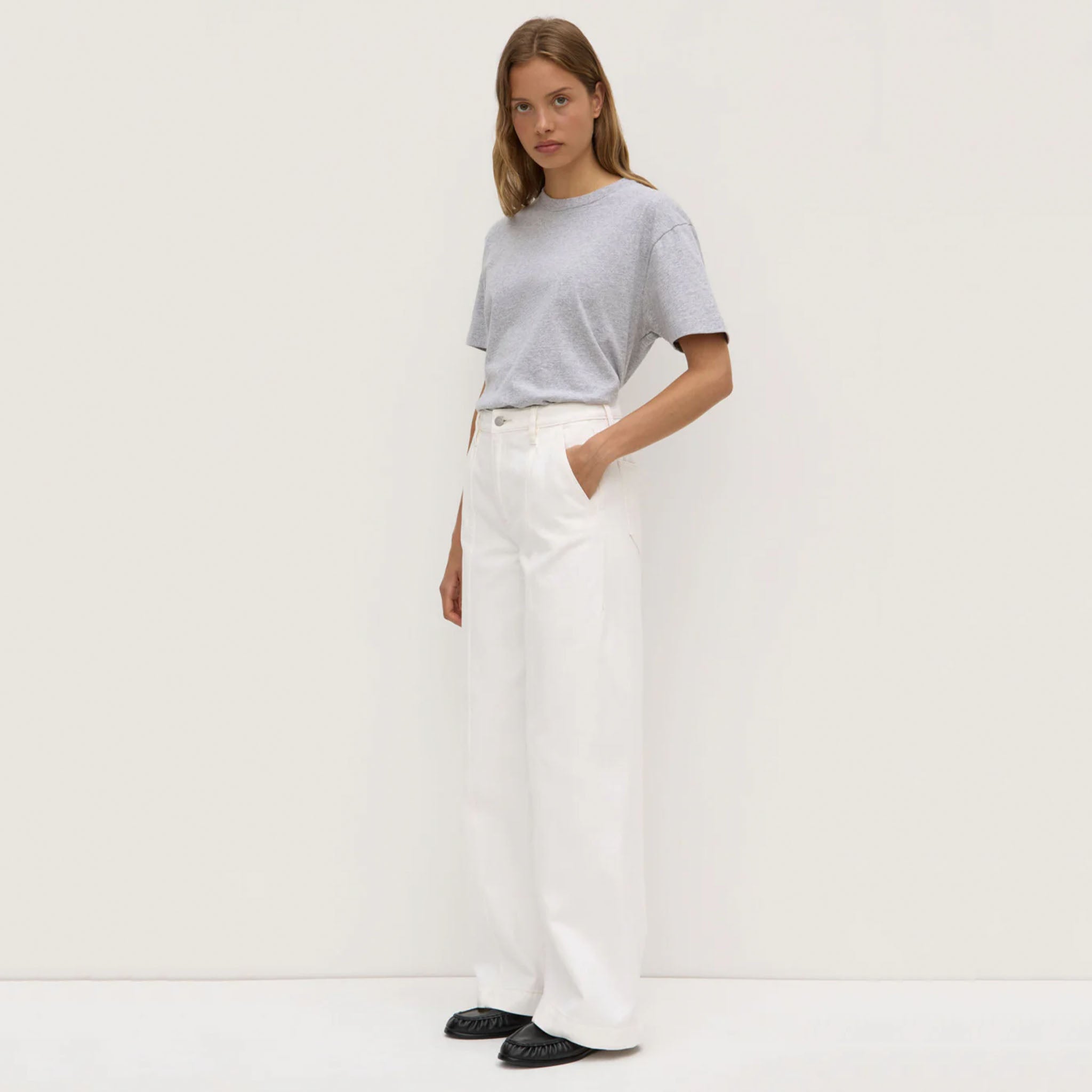 Assembly Label Lexi Wide Leg Jeans - Vintage White