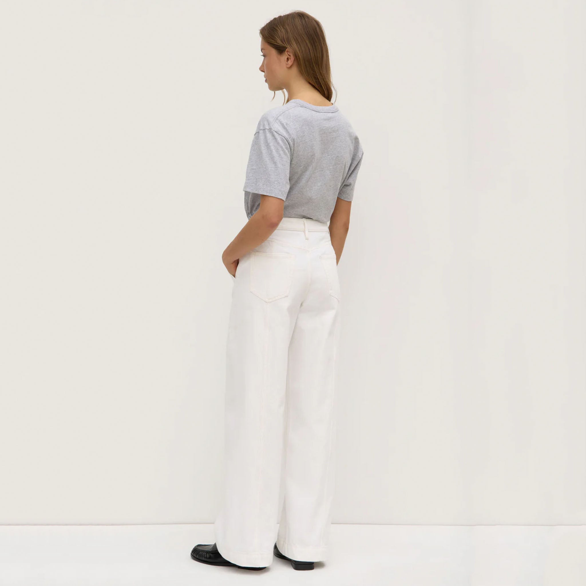 Assembly Label Lexi Wide Leg Jeans - Vintage White