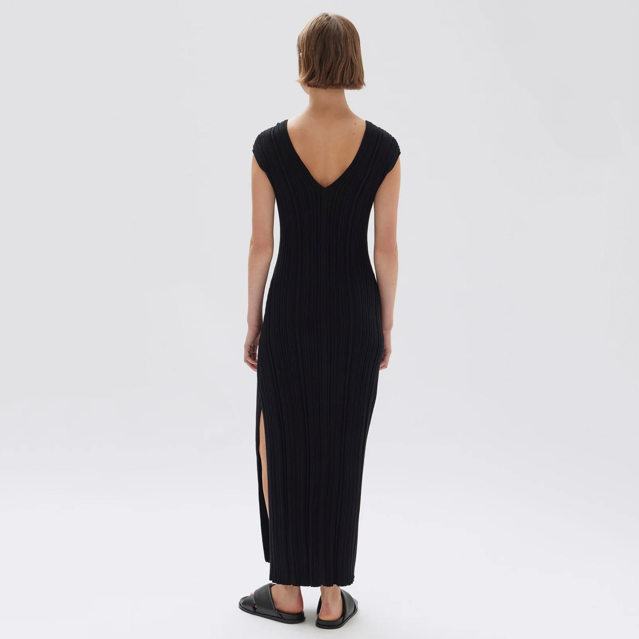 Assembly Label Lottie Knit Midi Dress - Black