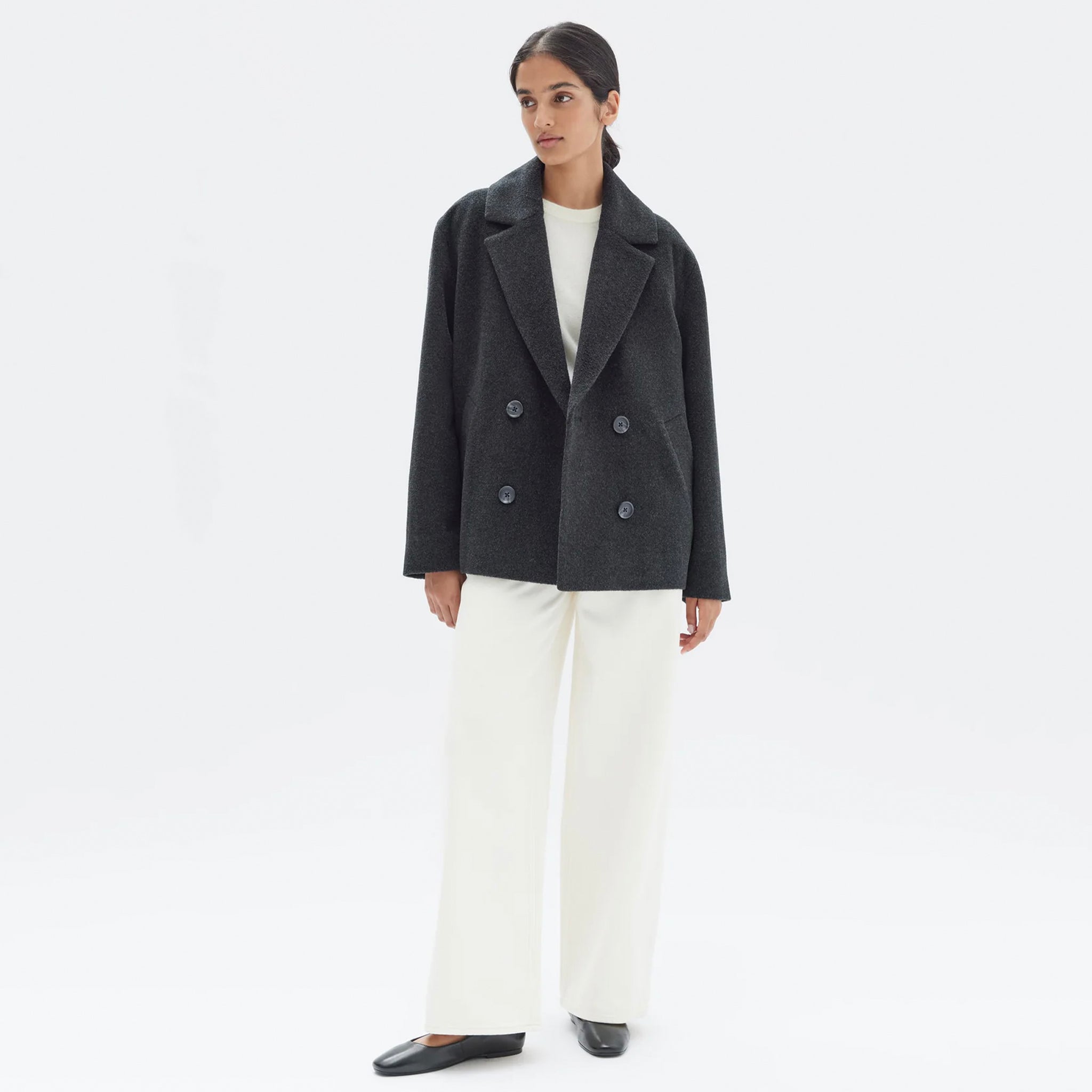 Assembly Label Lucy Wool Coat - Charcoal