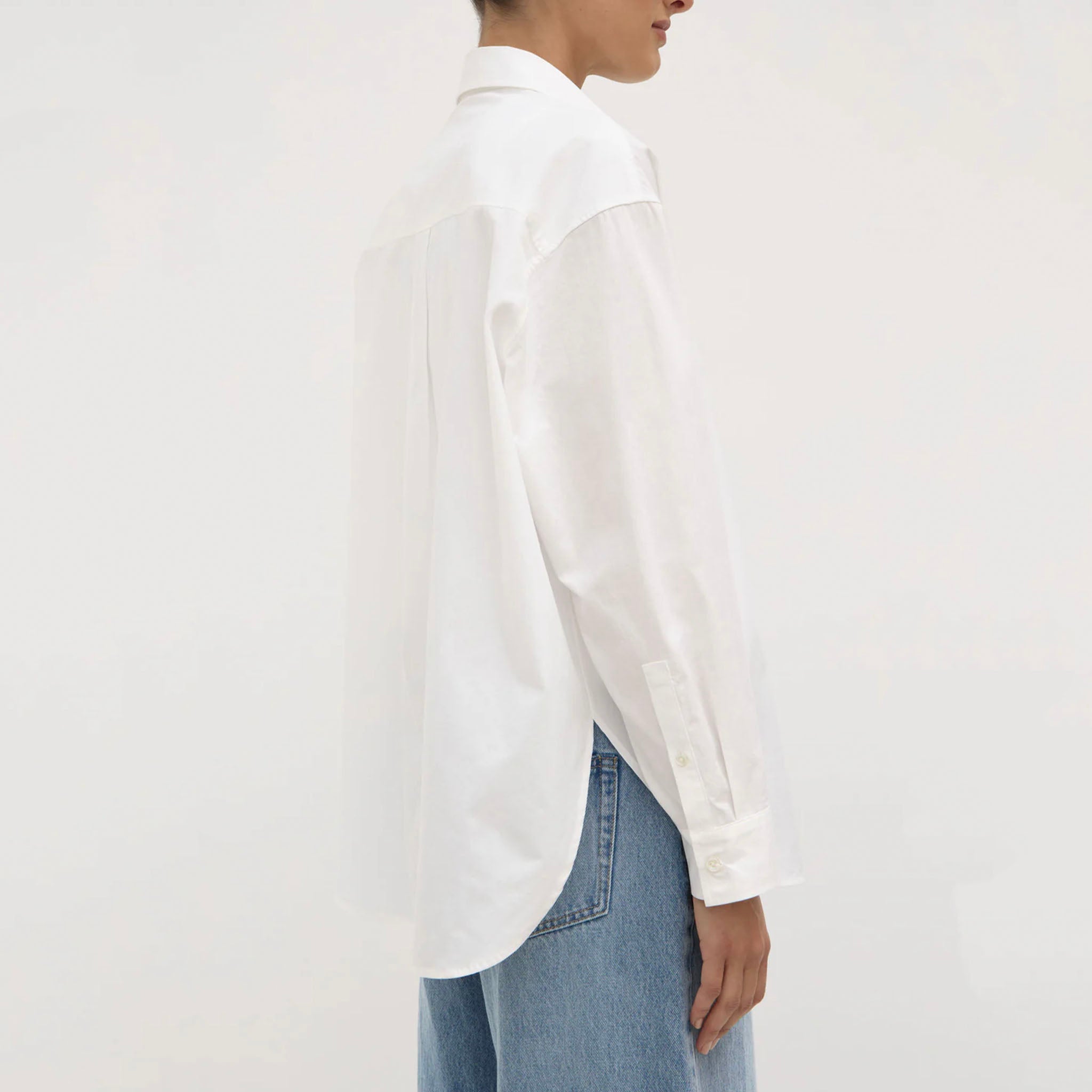 Assembly Label Marigold Poplin Long Sleeve Shirt - White