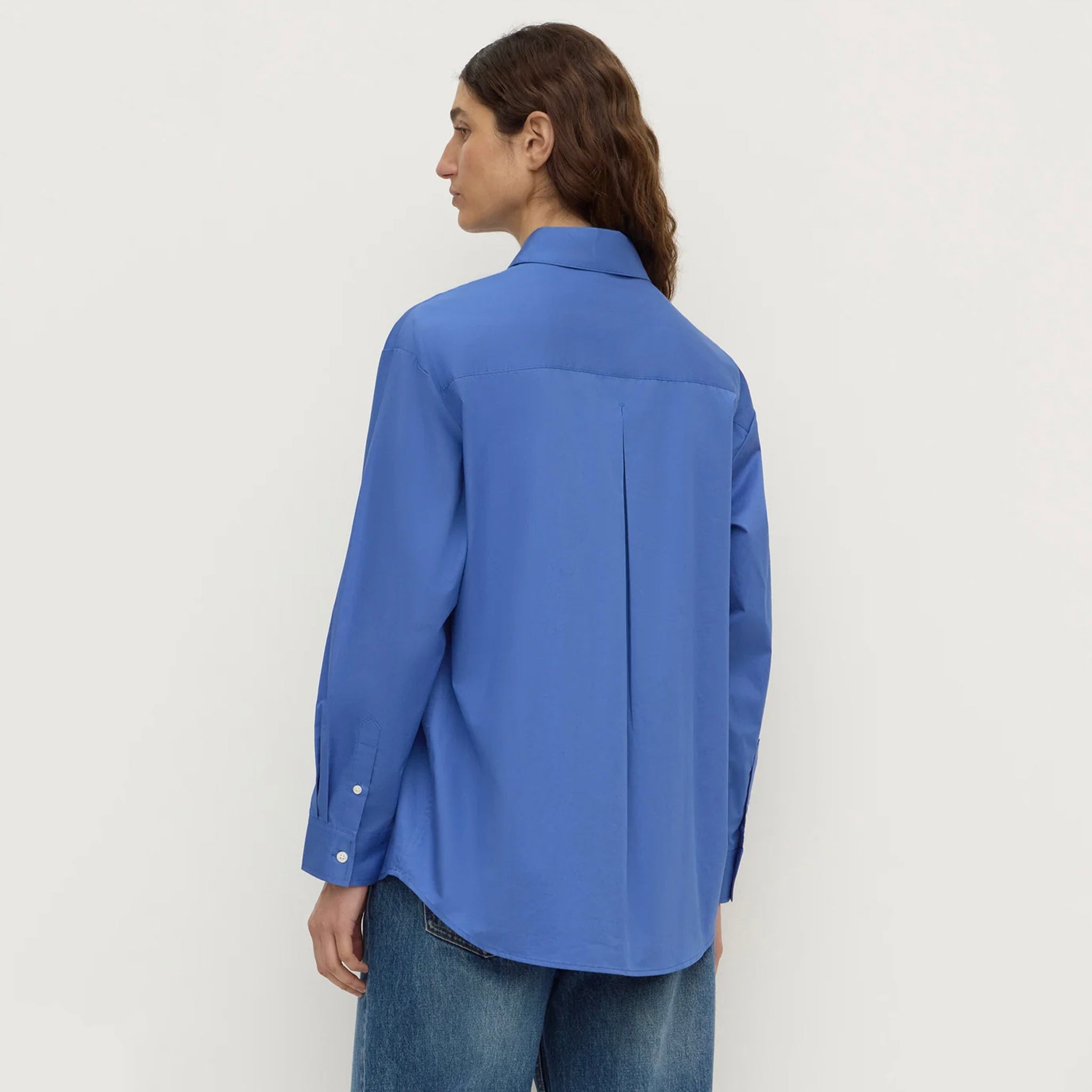 Assembly Label Micha Poplin Long Sleeve Shirt - New Blue