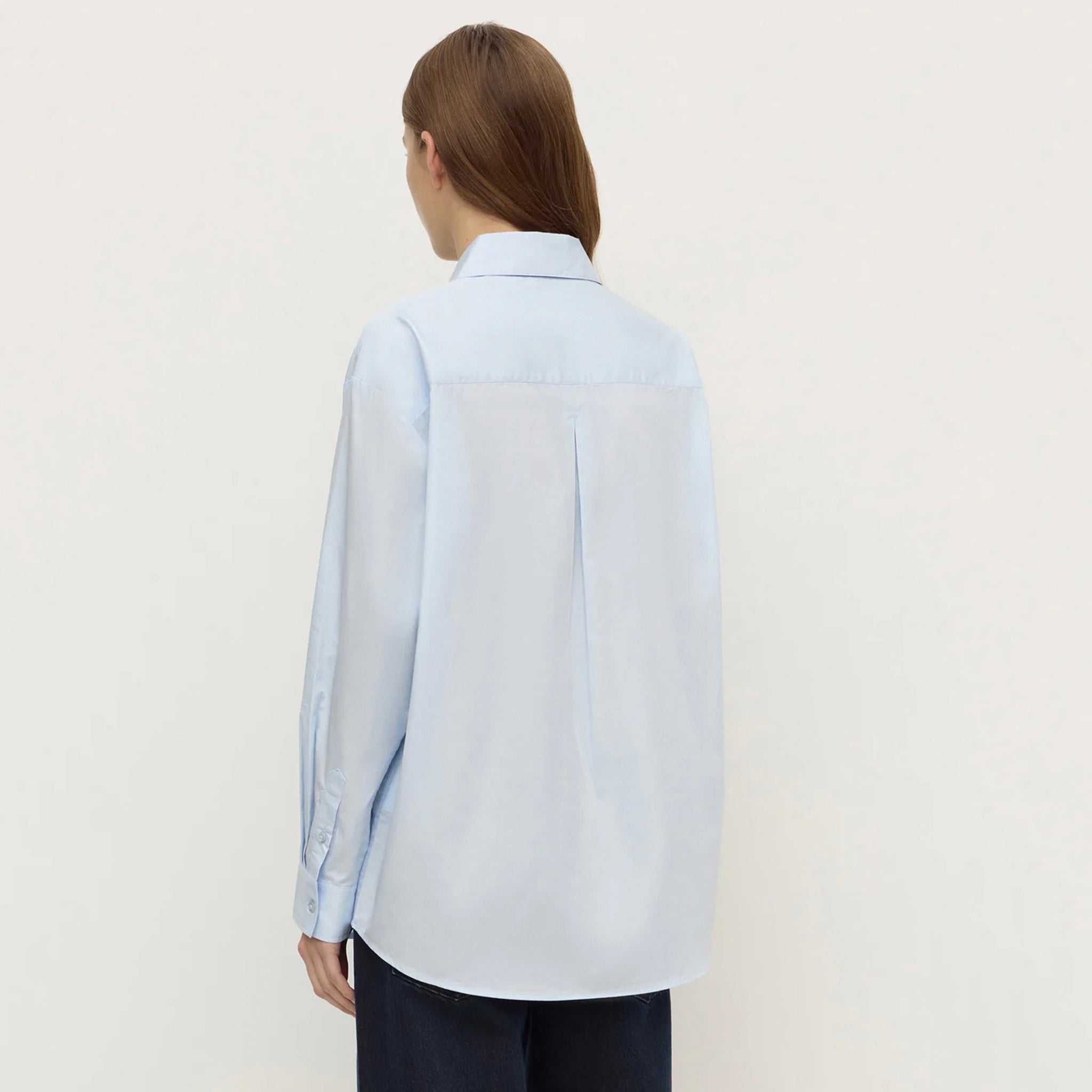 Assembly Label Micha Poplin Long Sleeve Shirt - Powder Blue