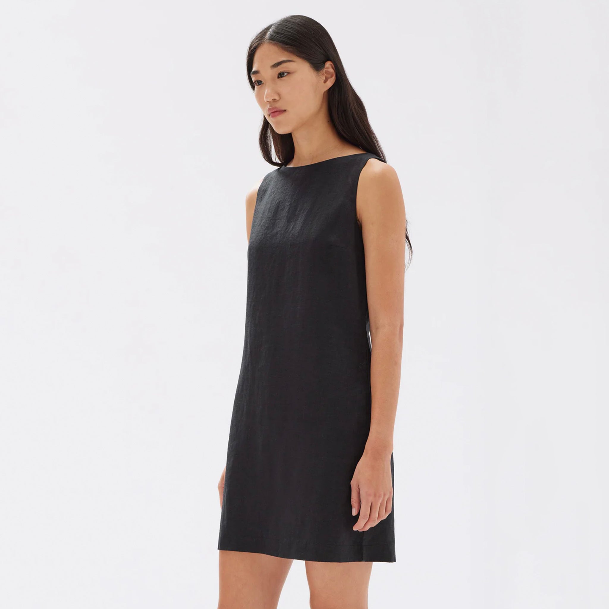 Assembly Label Nadine Linen Mini Dress - Black