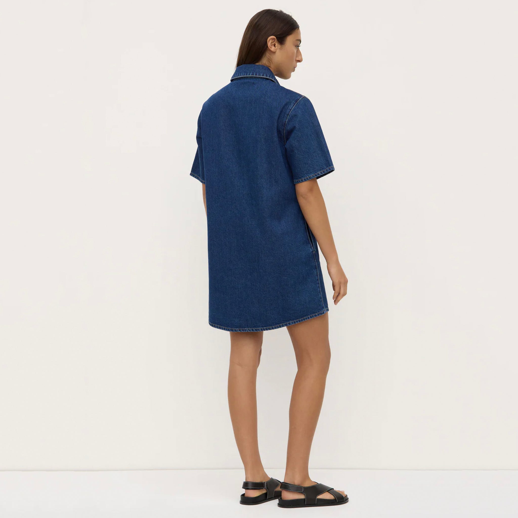 Assembly Label Neera Denim Midi Shirt Dress - Heritage Blue