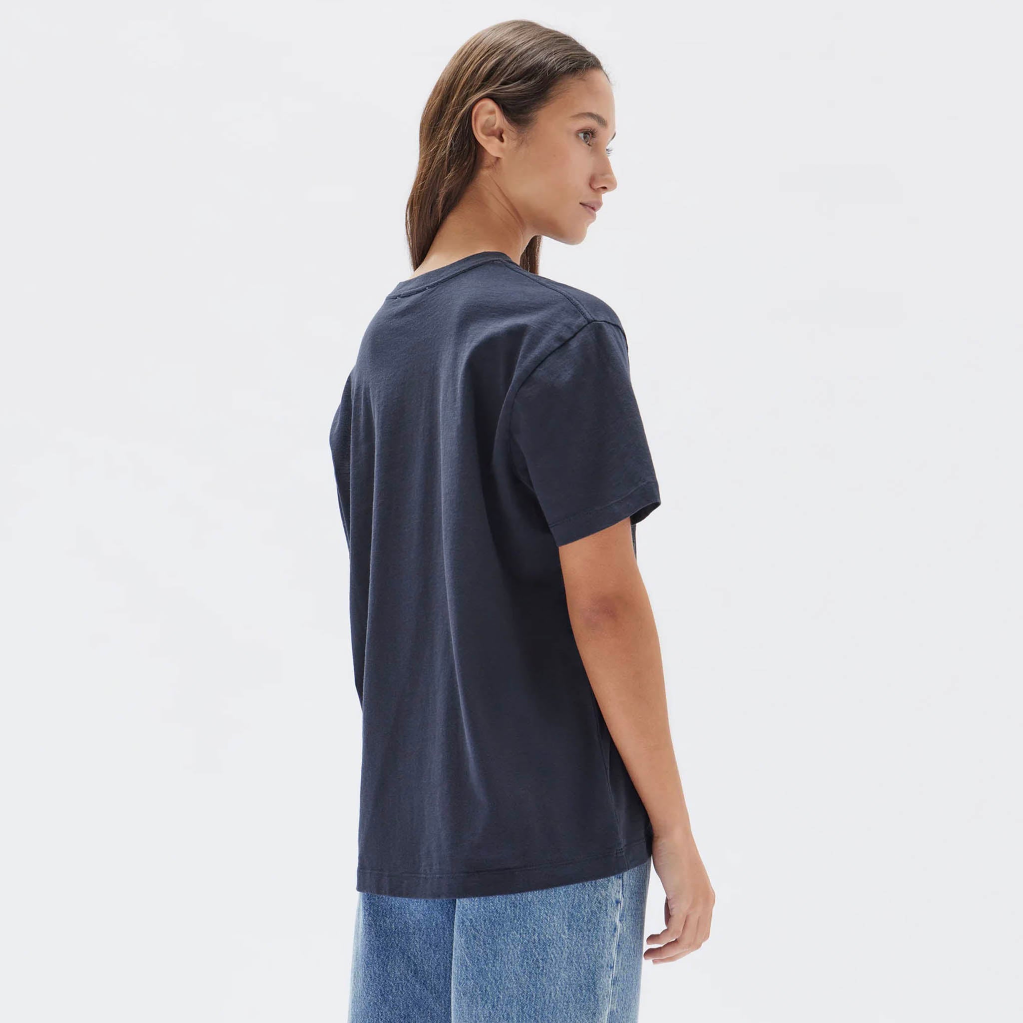 Assembly Label Organic Base Tee - True Navy