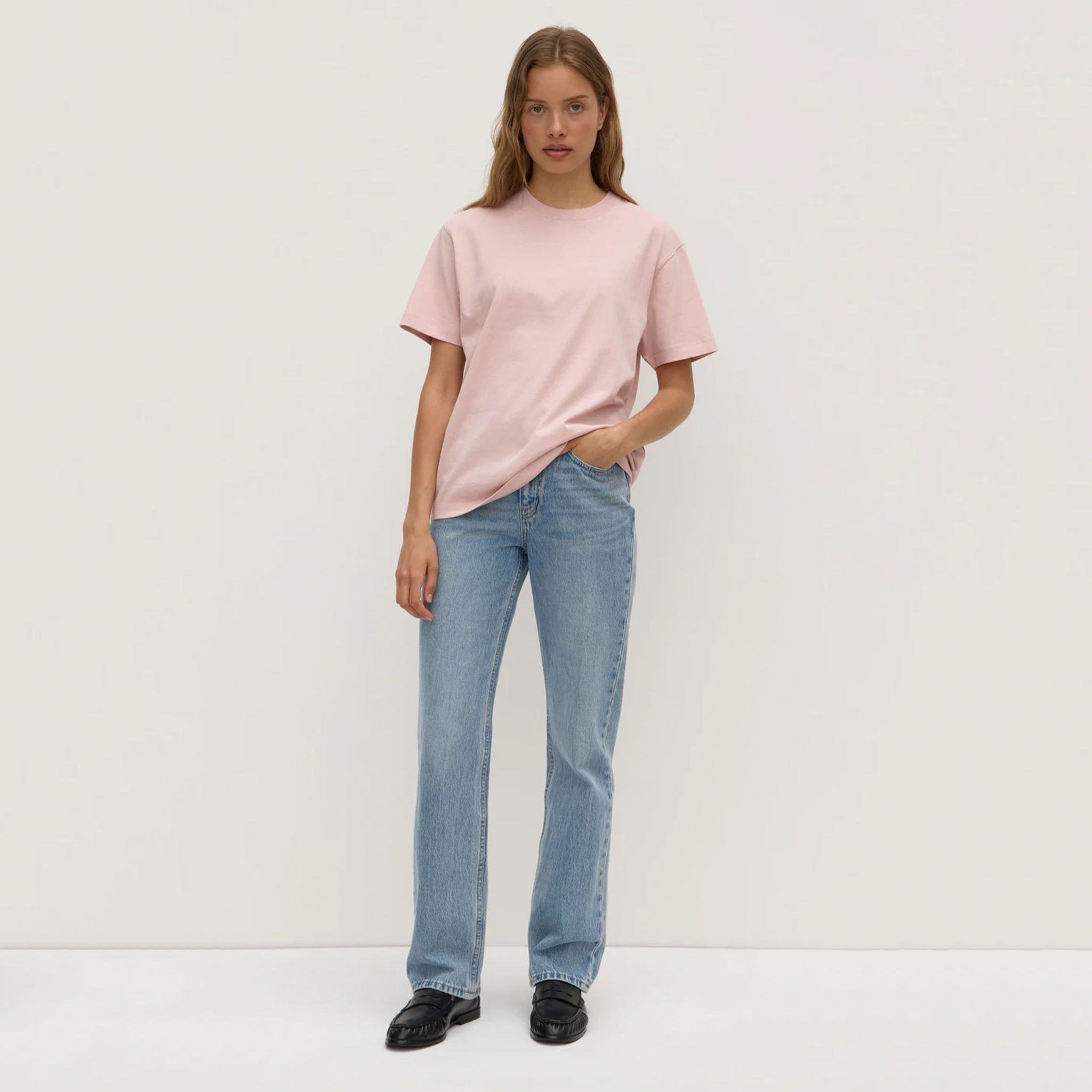 Assembly Label Organic Cotton Base Tee - Frosted Rose