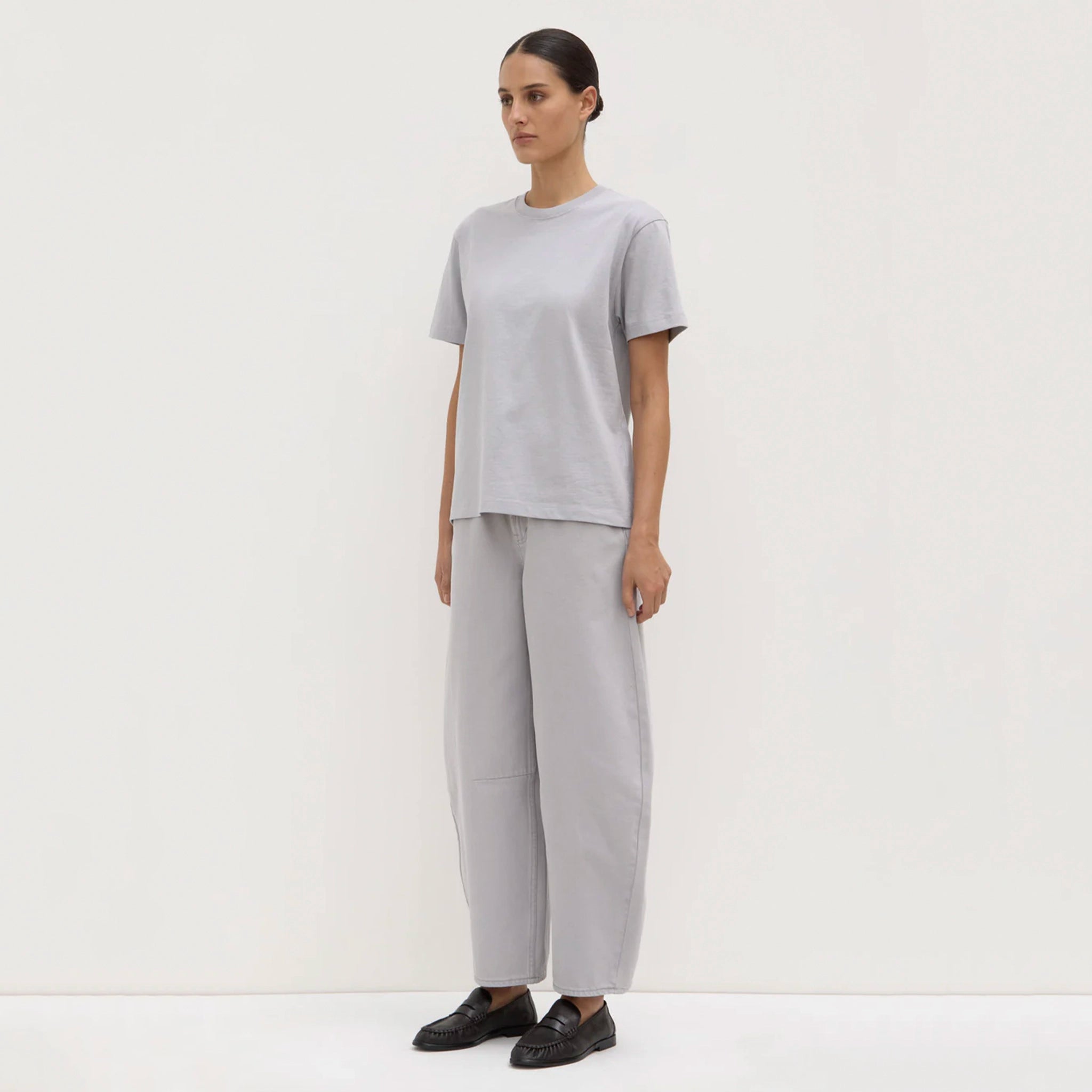 Assembly Label Organic Cotton Base Tee - Light Grey