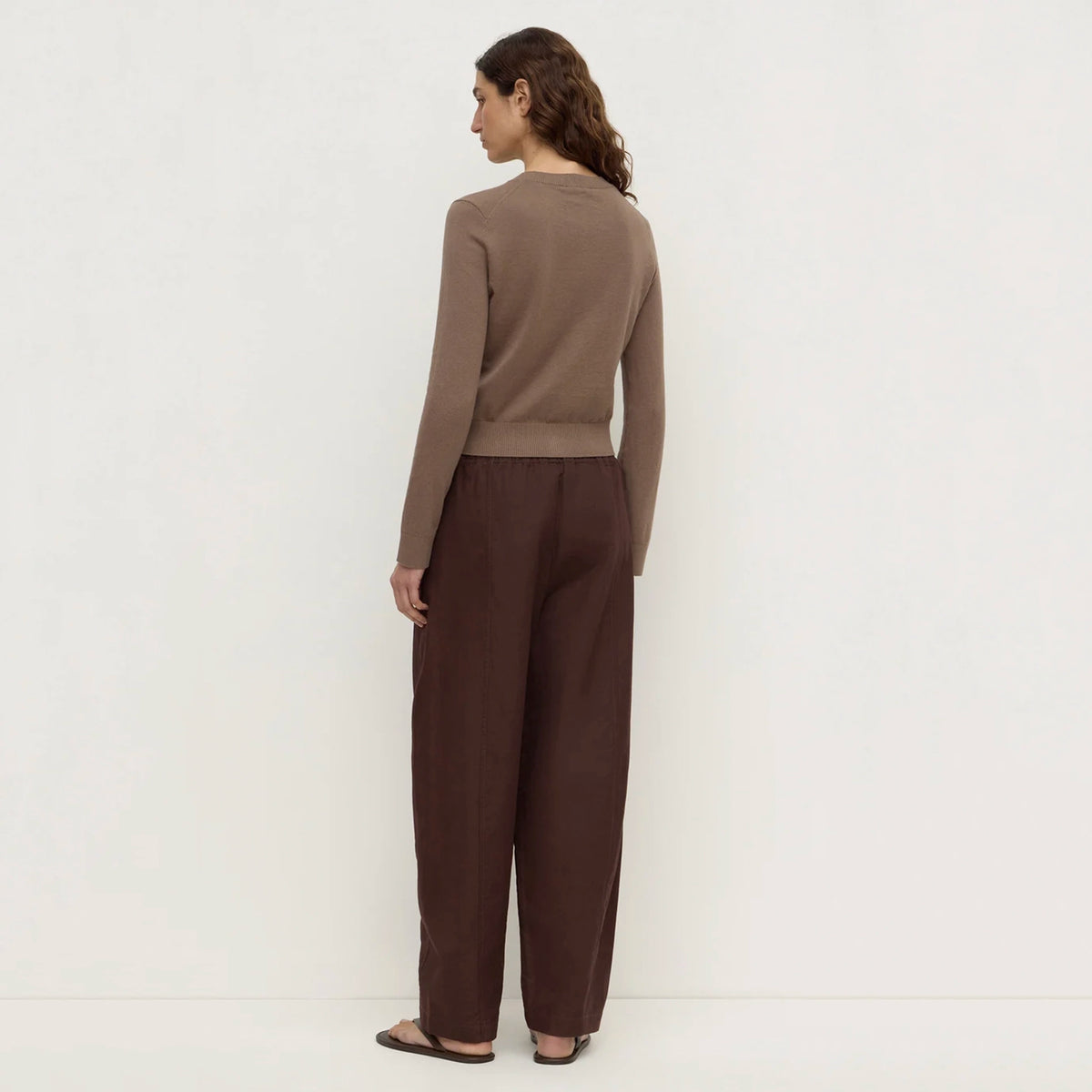 Assembly Label Orina Cotton Cashmere Cardigan - Dark Sand