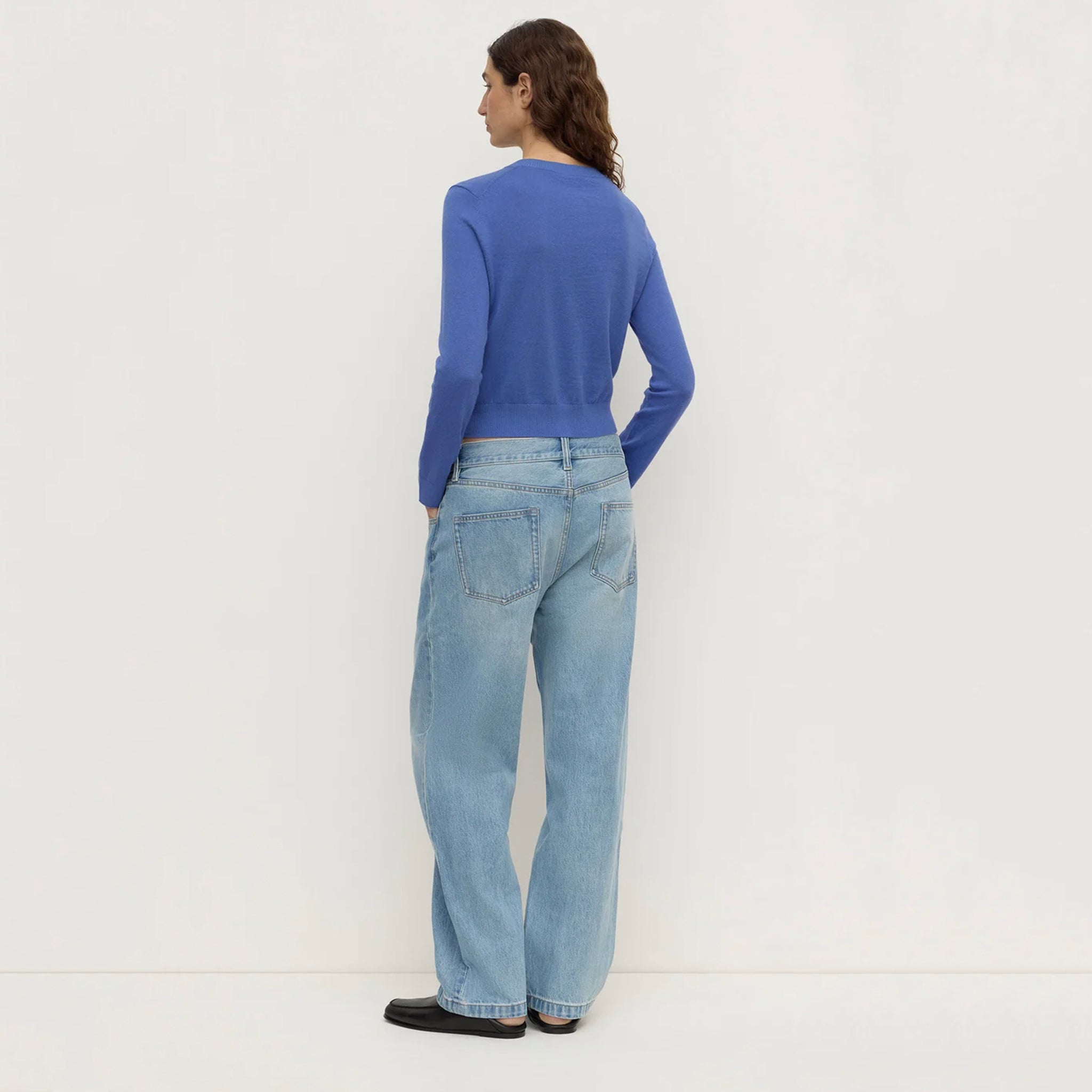 Assembly Label Orina Cotton Cashmere Cardigan - New Blue