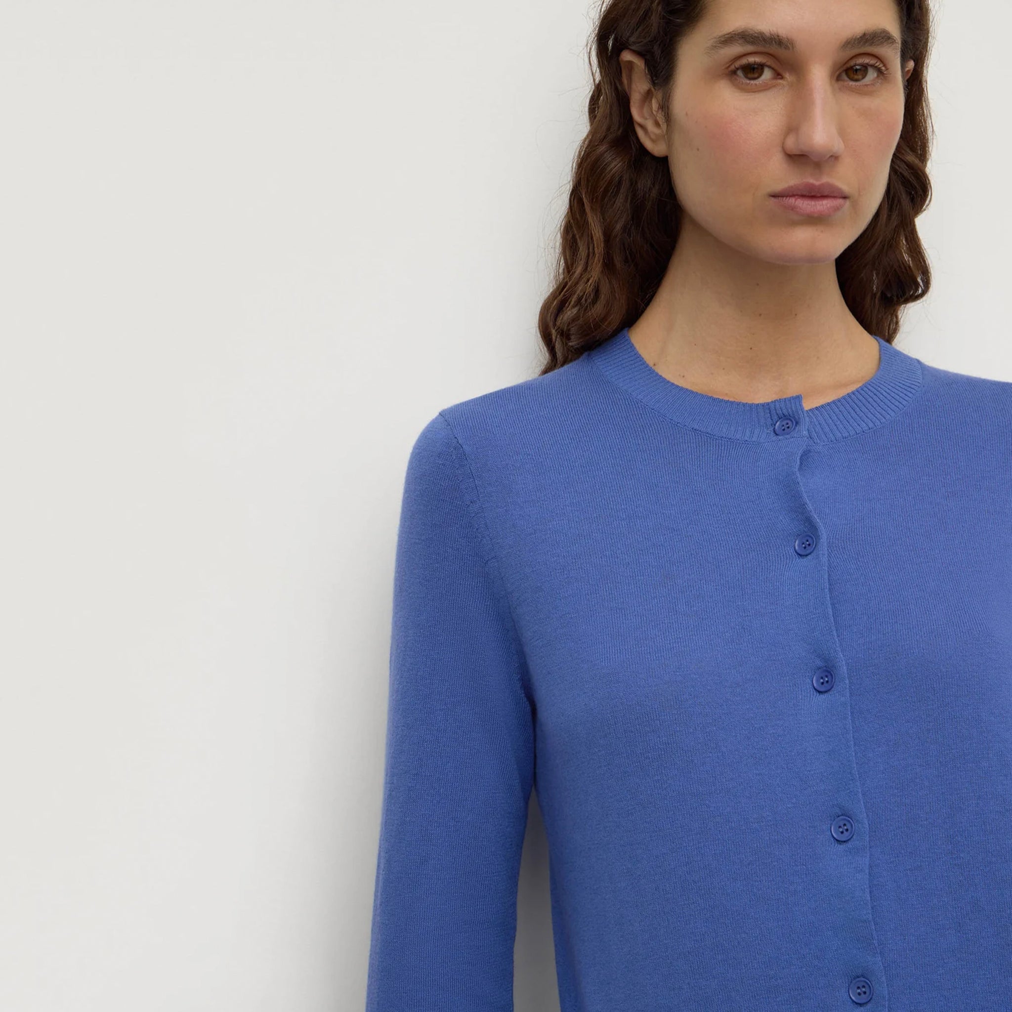 Assembly Label Orina Cotton Cashmere Cardigan - New Blue