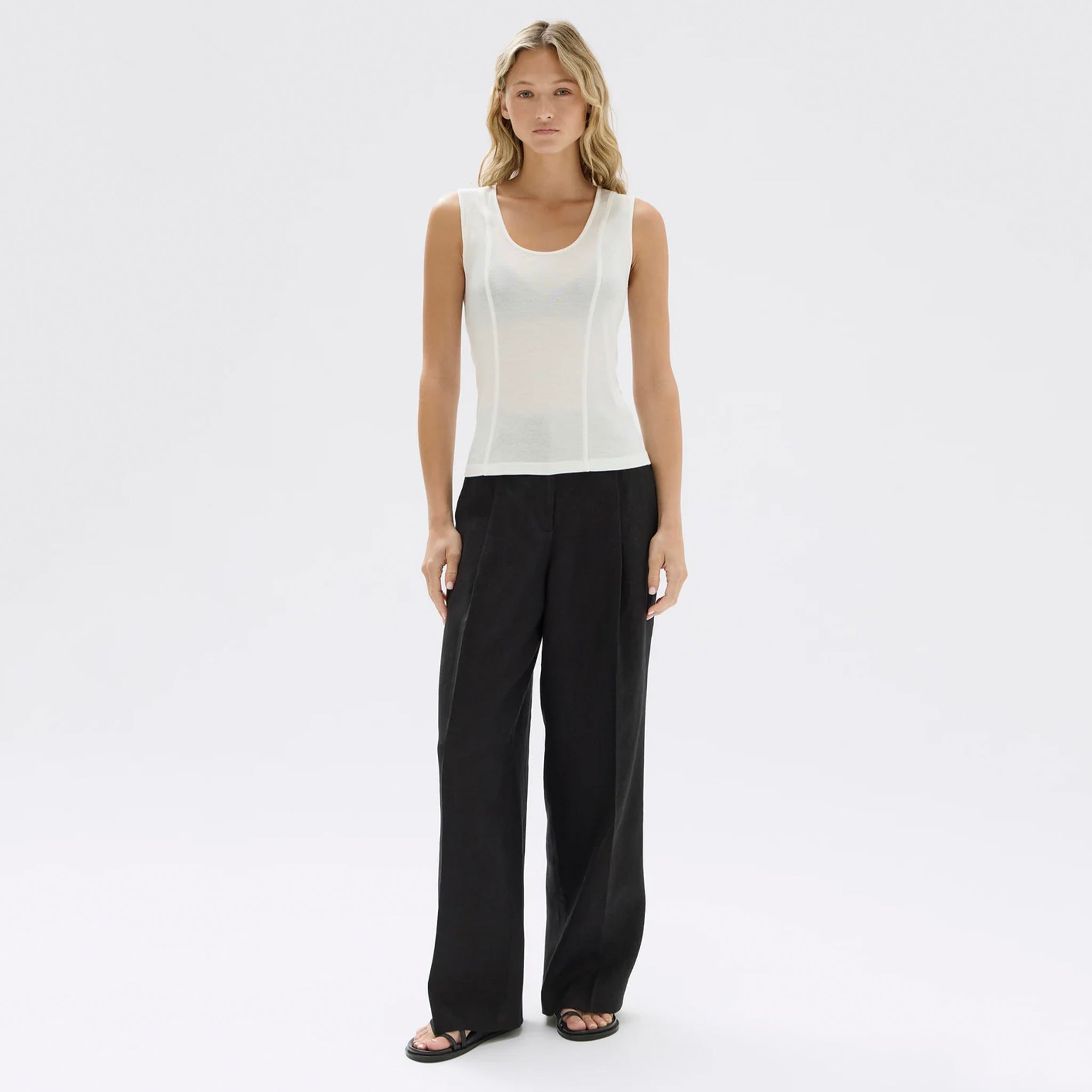 Assembly Label Penelope Jersey Tank - White