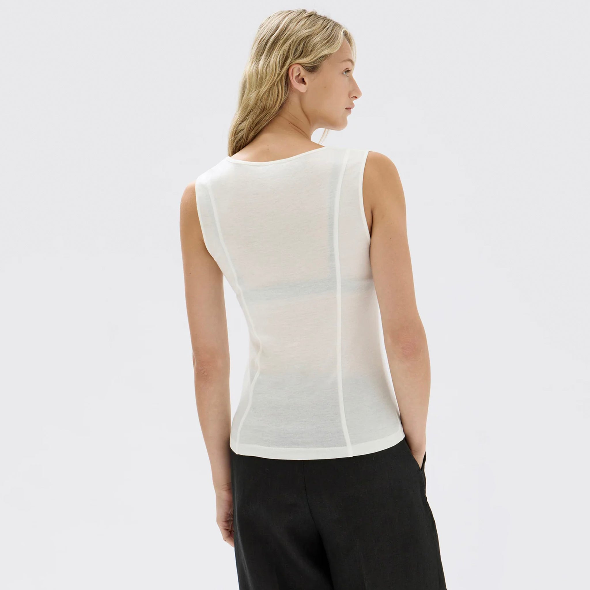 Assembly Label Penelope Jersey Tank - White