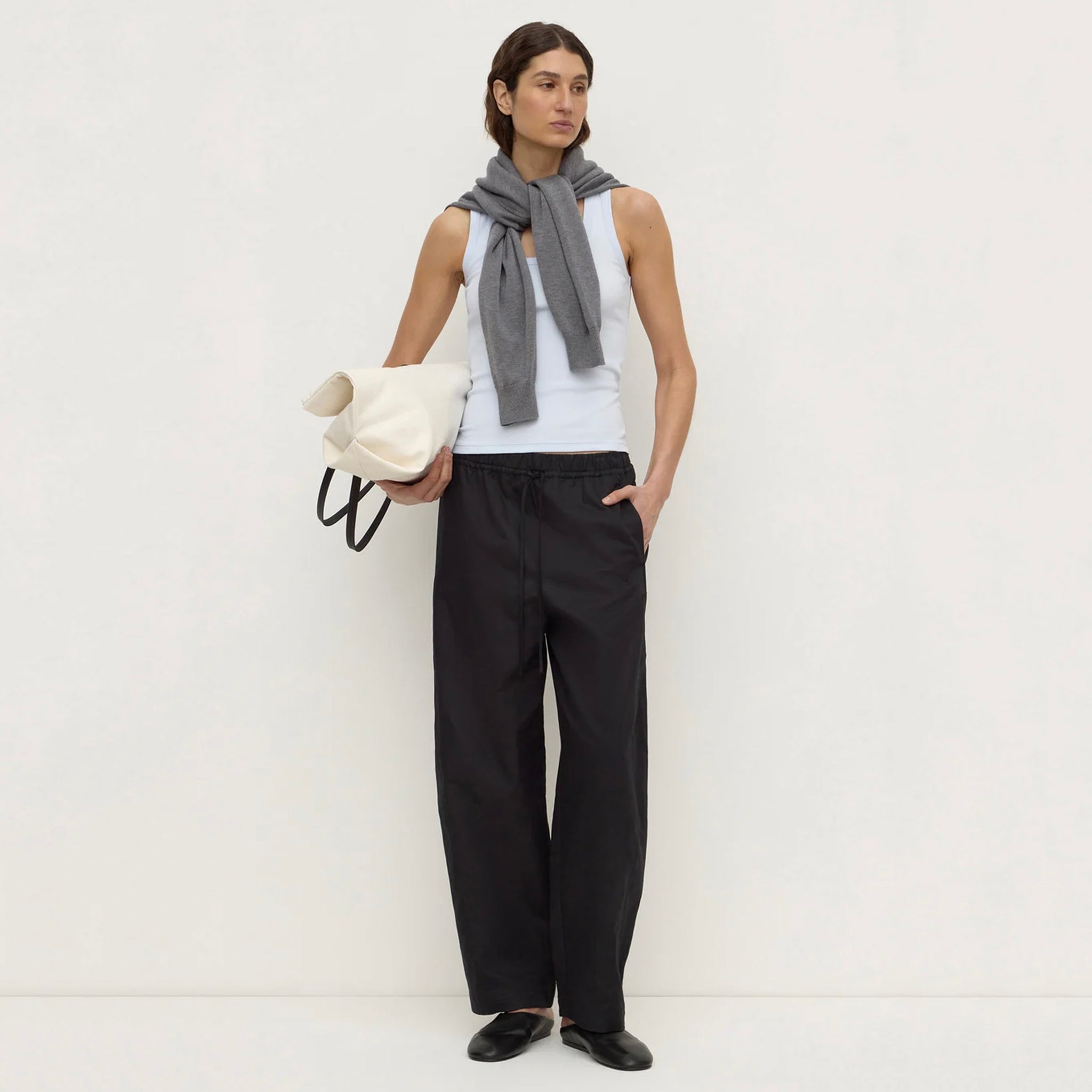 Assembly Label Robyn Scoop Neck Rib Tank - Powder Blue
