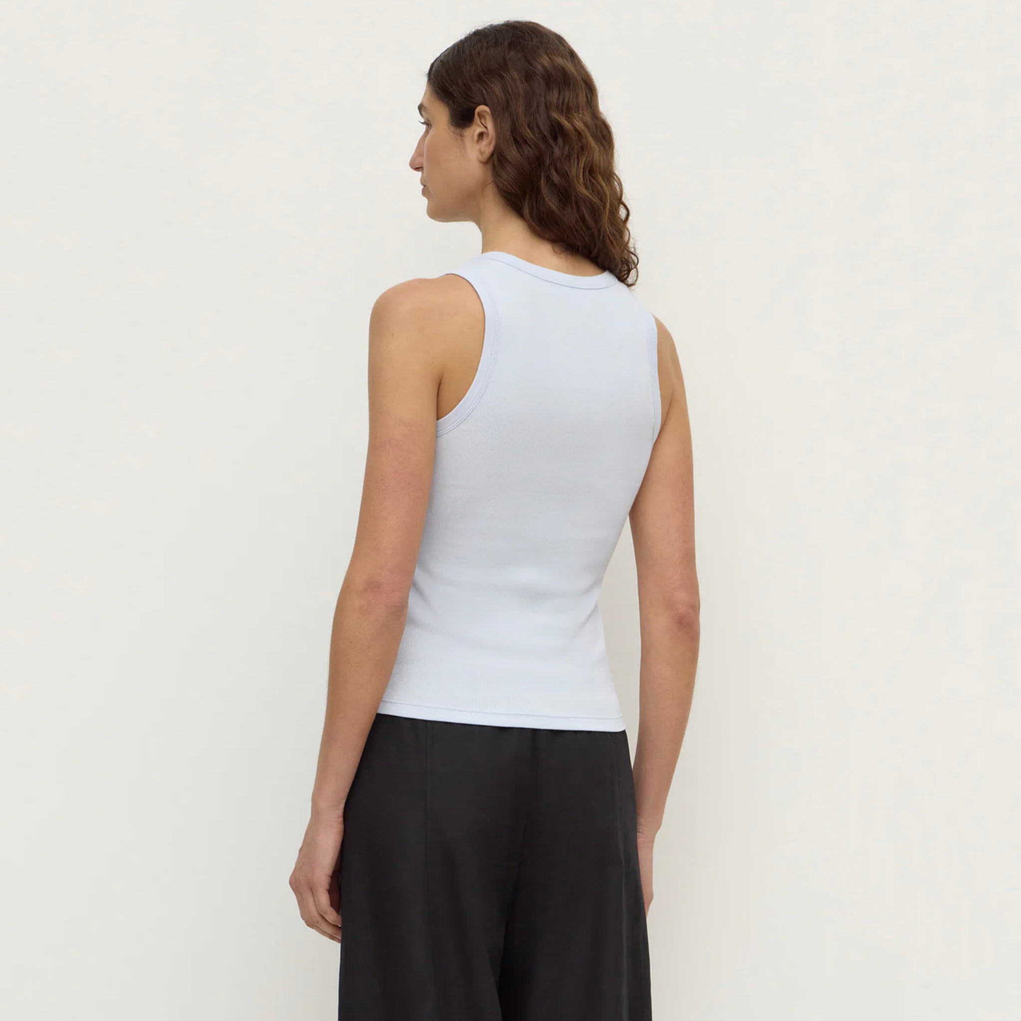 Assembly Label Robyn Scoop Neck Rib Tank - Powder Blue