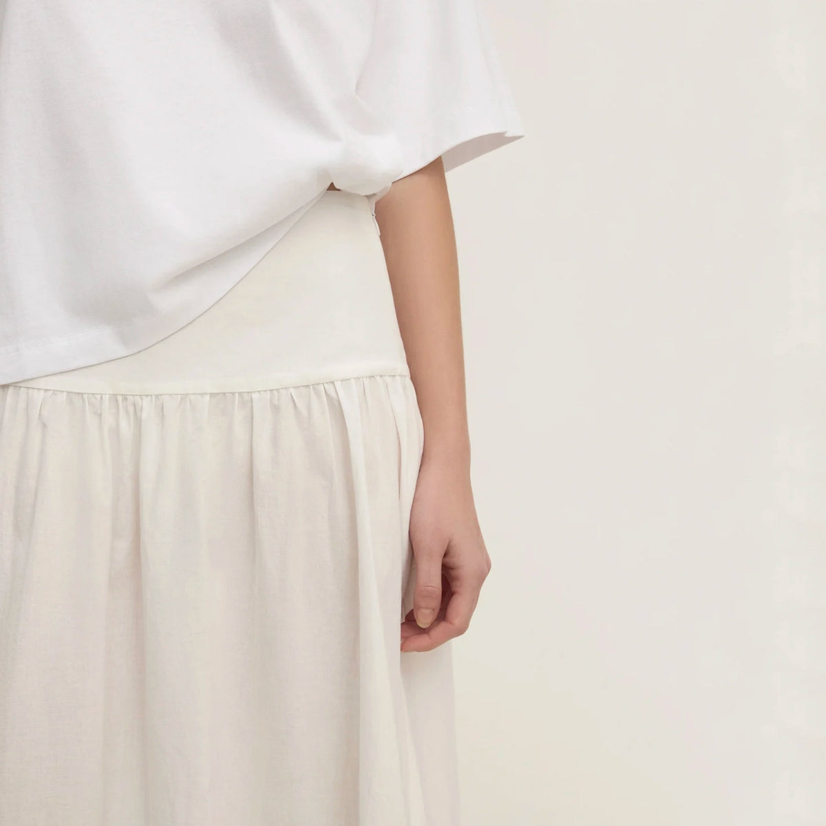 Assembly Label Sarah Cotton Maxi Skirt - White
