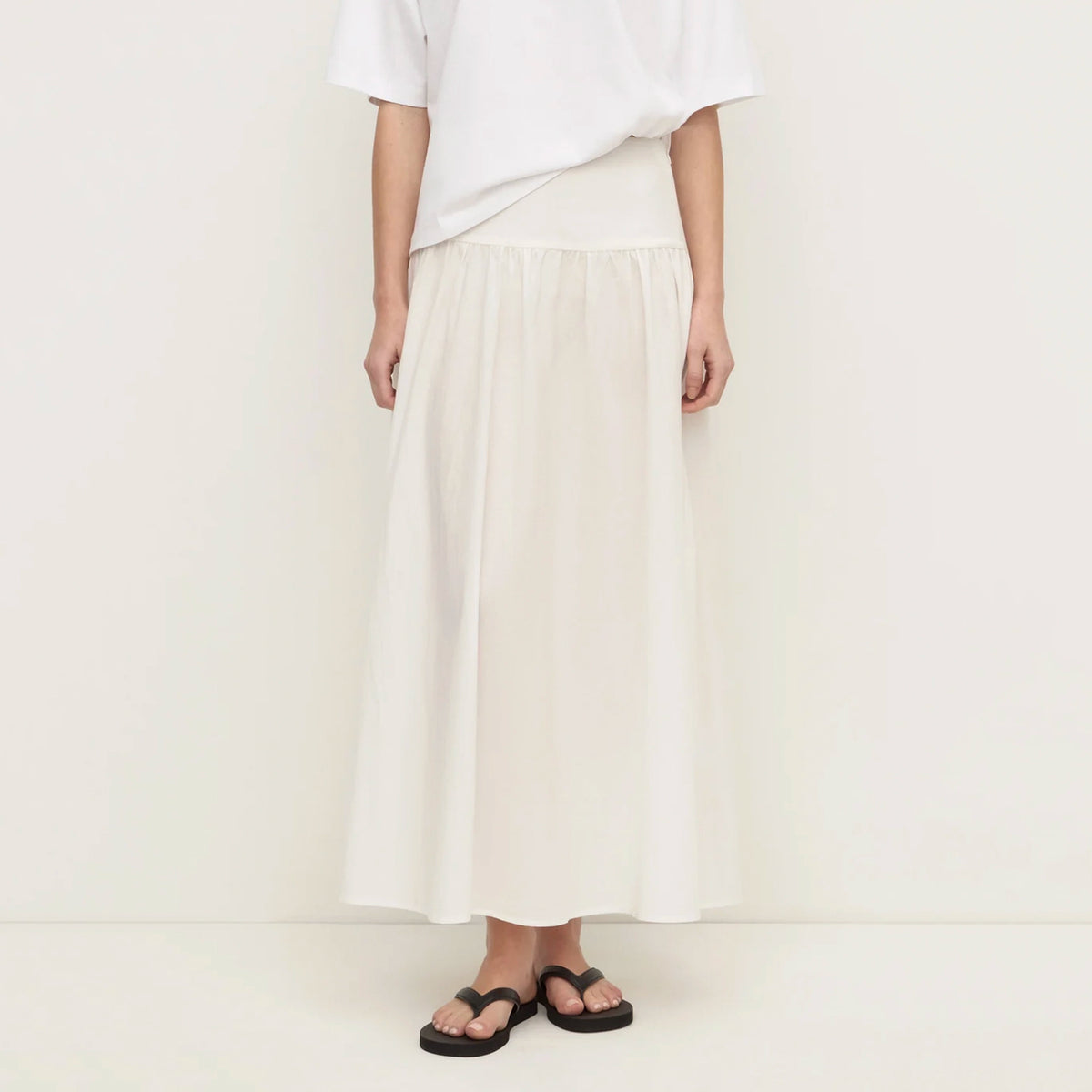 Assembly Label Sarah Cotton Maxi Skirt - White