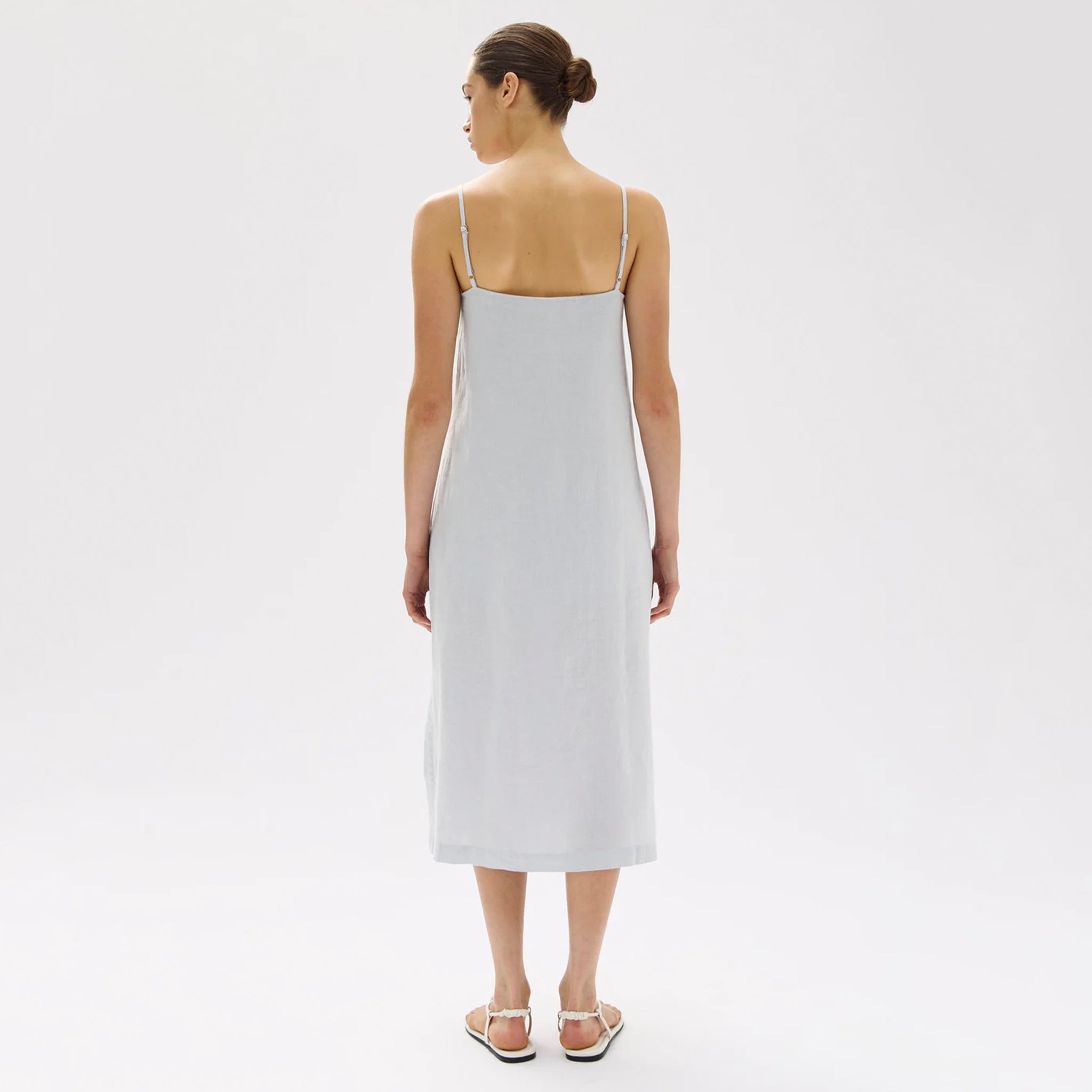 Assembly Label Vallory Linen Slip Dress - Blue Haze