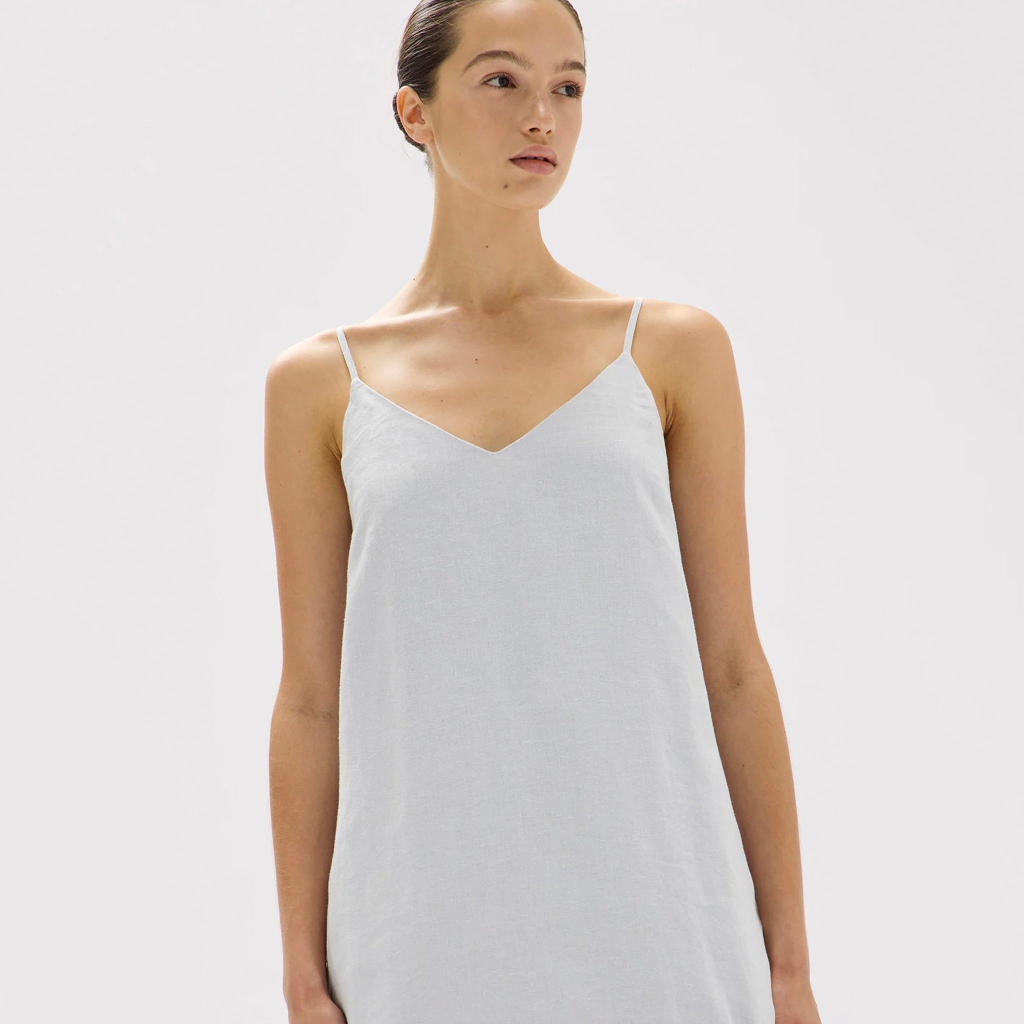 Assembly Label Vallory Linen Slip Dress - Blue Haze