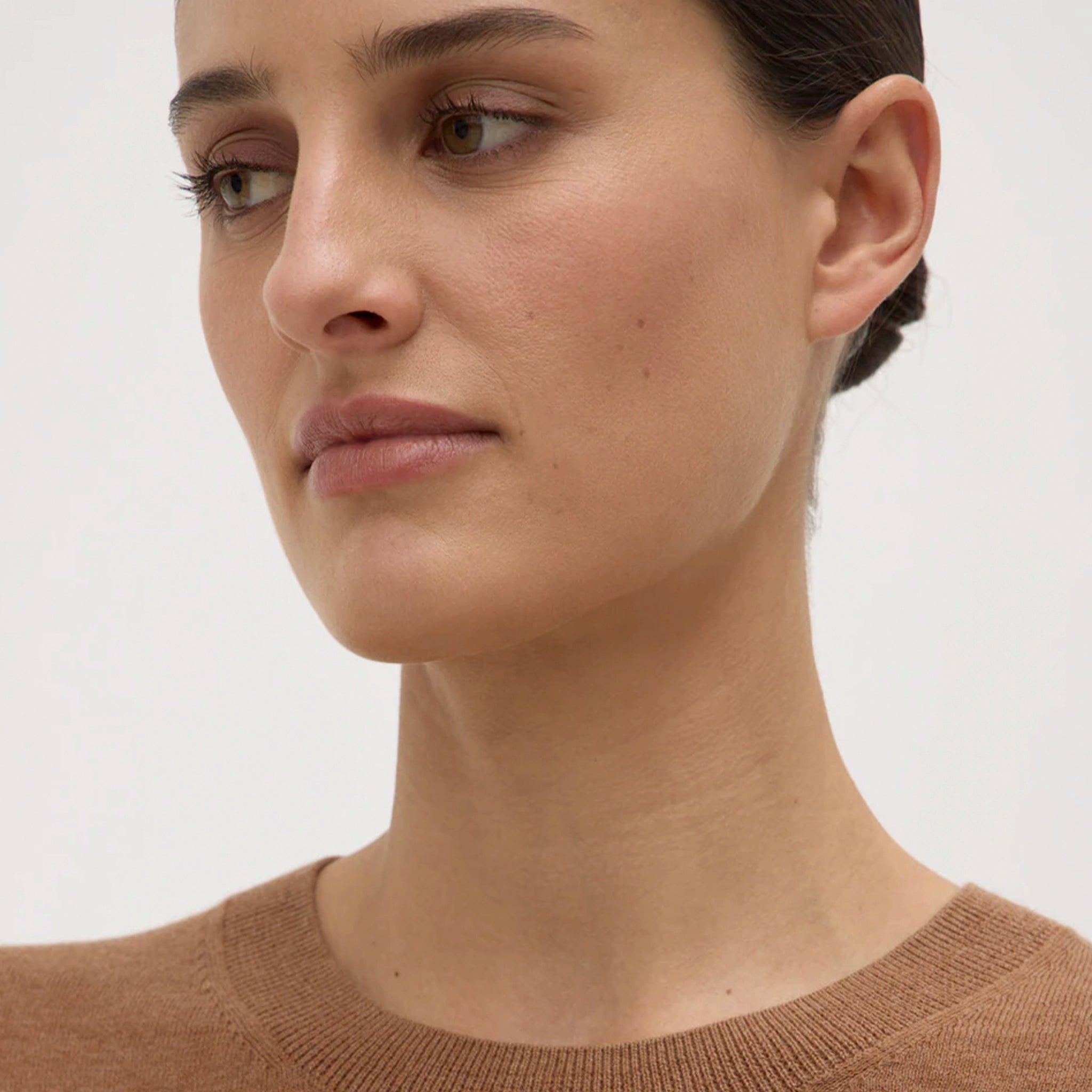 Assembly Label Vanya Cotton Cashmere Boxy Knit Tee - Bronze