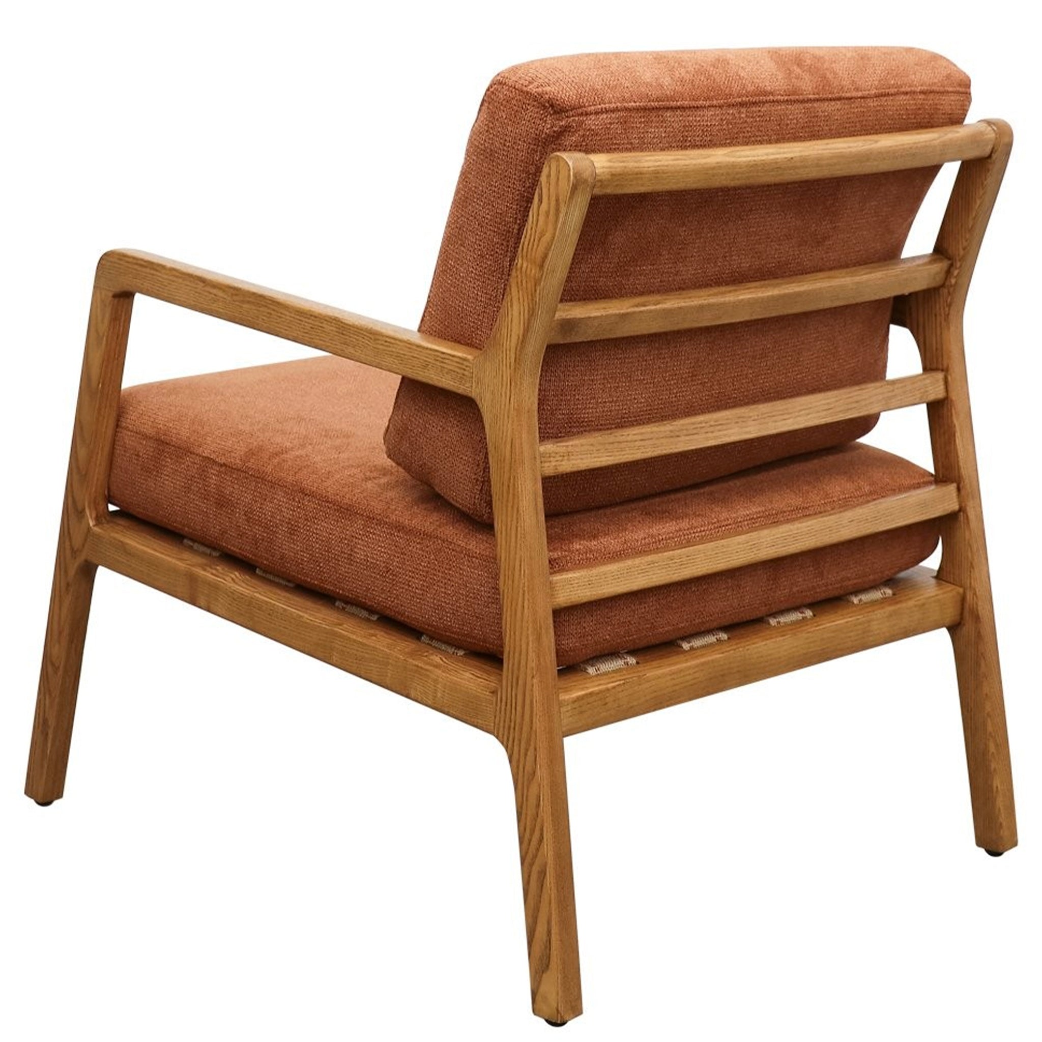 Baker Rubberwood Armchair - Natural with Bronze