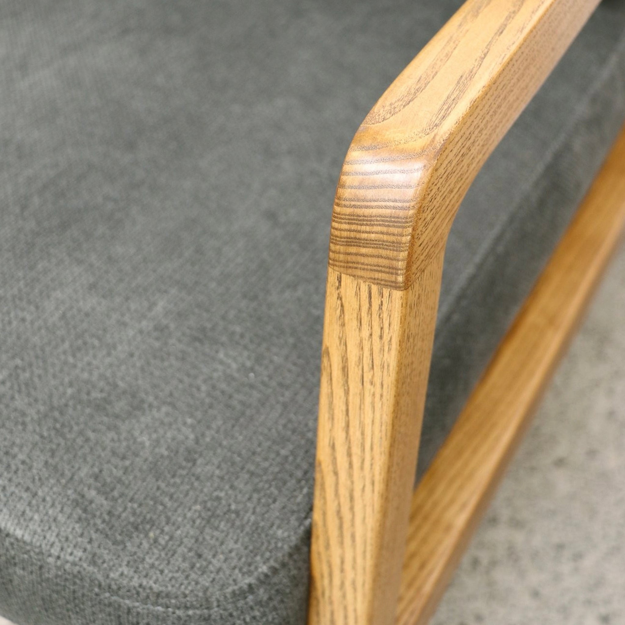 Baker Rubberwood Armchair - Natural with Charcoal