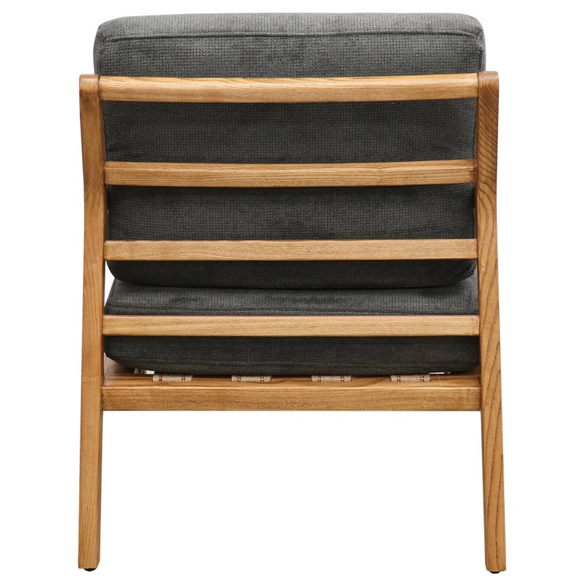 Baker Rubberwood Armchair - Natural with Charcoal