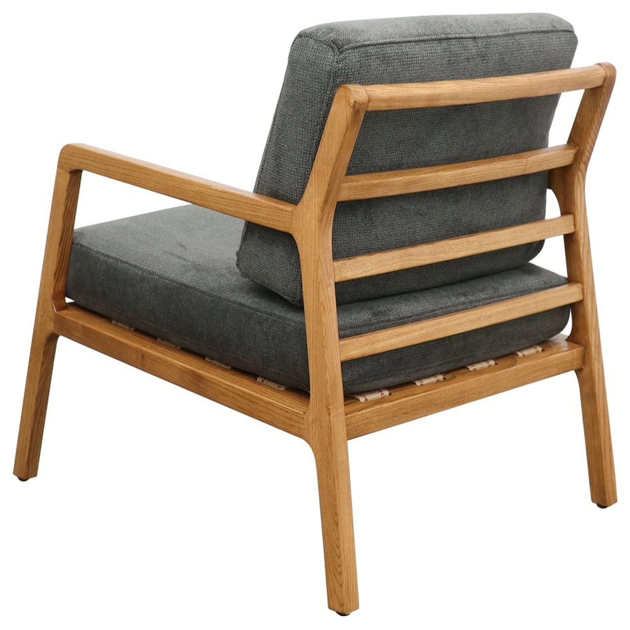 Baker Rubberwood Armchair - Natural with Charcoal